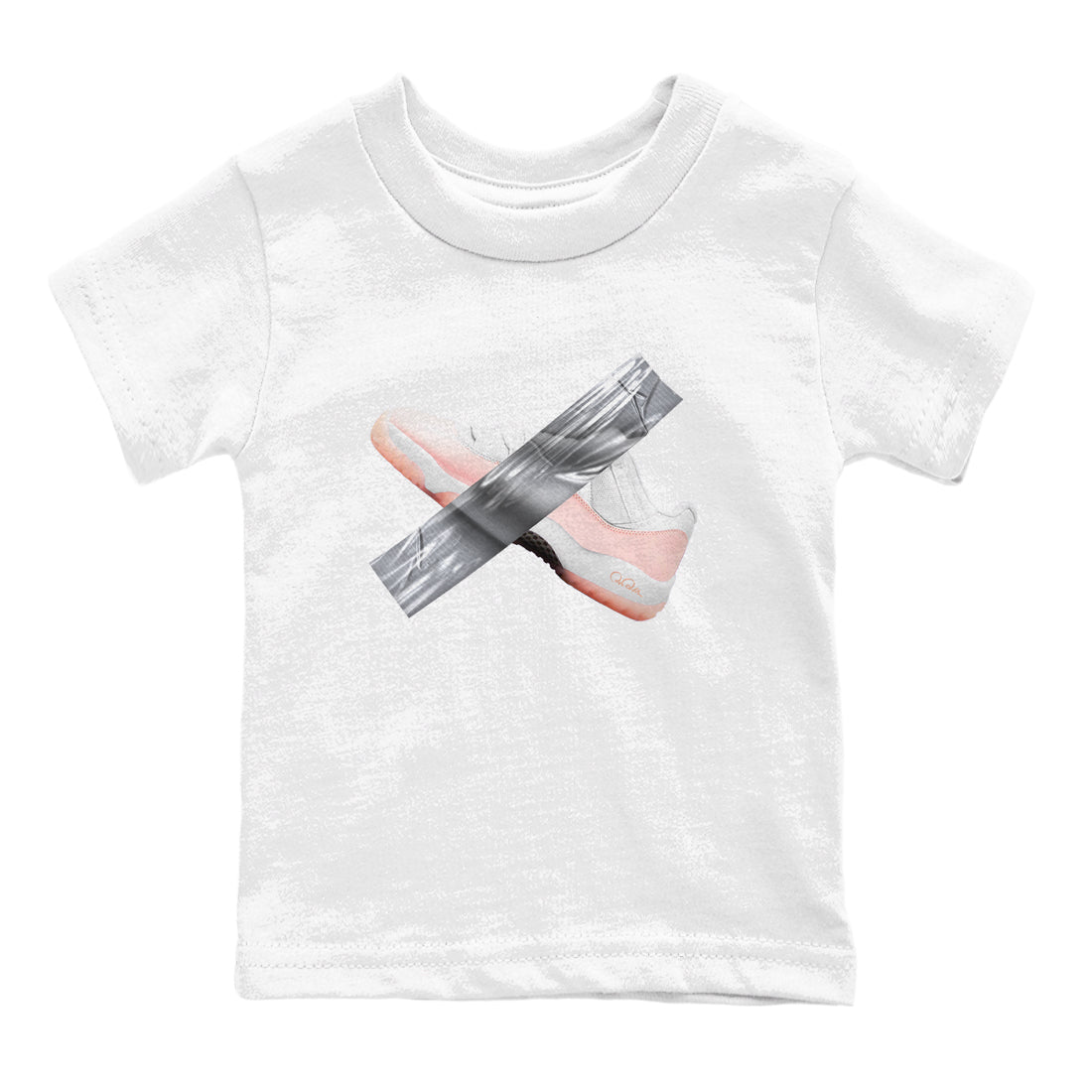 11s Legend Pink shirts to match jordans Duct Tape sneaker match tees Air Jordan 11 Legend Pink Drip Gear Zone streetwear brand Baby and Youth White 2 cotton tee