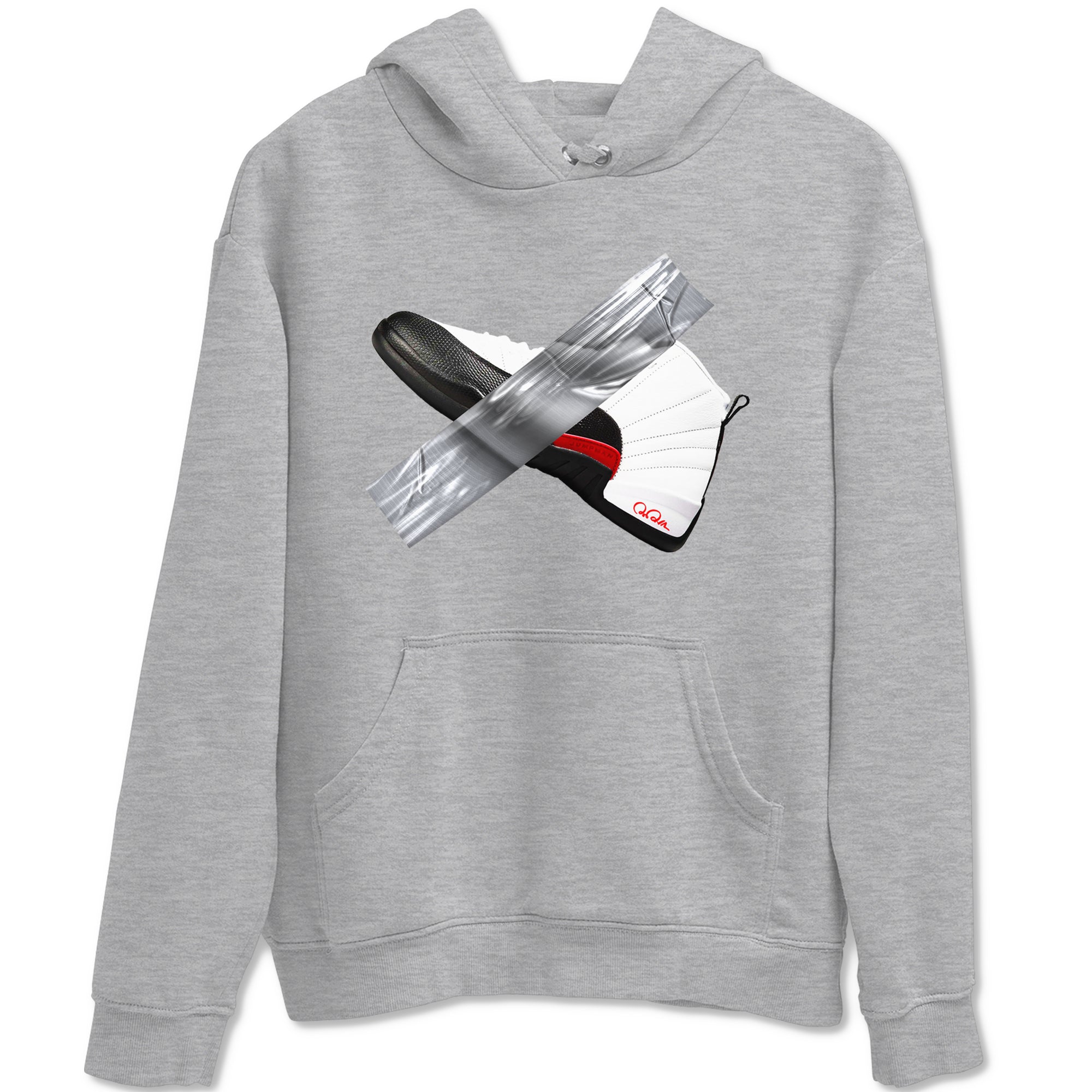 12s Taxi Flip shirts to match jordans Duct Tape sneaker match tees Air Jordan 12 Taxi Flip Drip Gear Zone streetwear brand Heather Grey 2 unisex cotton tee