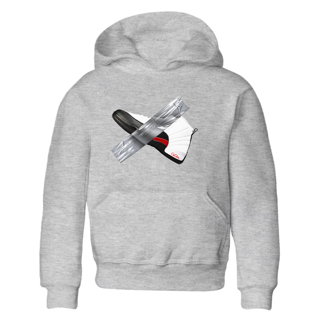 12s Taxi Flip shirts to match jordans Duct Tape sneaker match tees Air Jordan 12 Taxi Flip Drip Gear Zone streetwear brand Baby and Youth Heather Grey 2 cotton tee