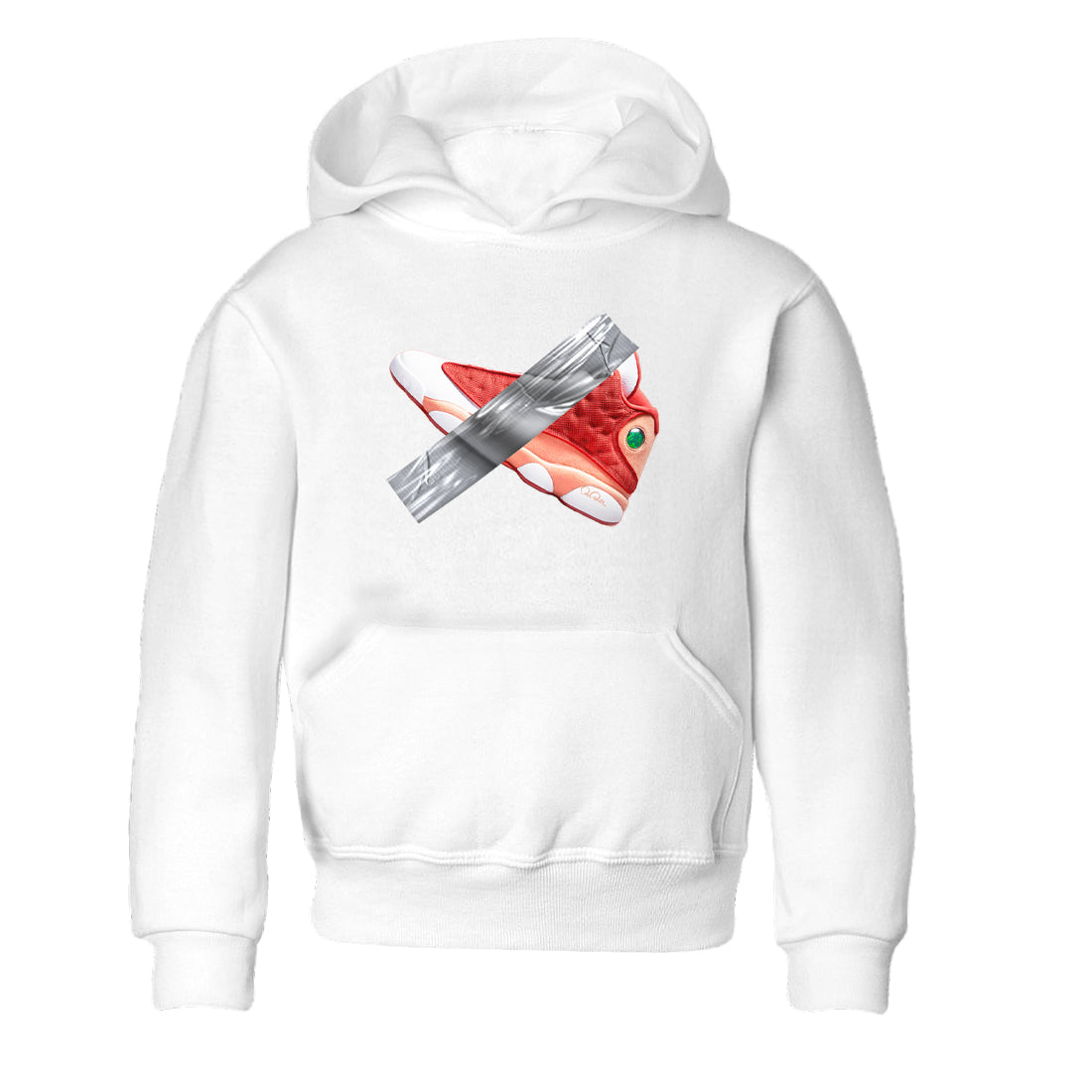 13s Dune Red shirts to match jordans Duct Tape sneaker match tees Air Jordan 13 Dune Red Drip Gear Zone streetwear brand Baby and Youth White 2 cotton tee