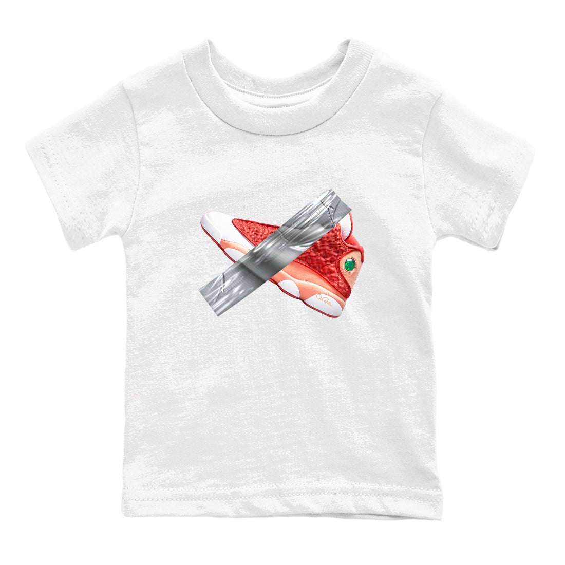 13s Dune Red shirts to match jordans Duct Tape sneaker match tees Air Jordan 13 Dune Red Drip Gear Zone streetwear brand Baby and Youth White 2 cotton tee