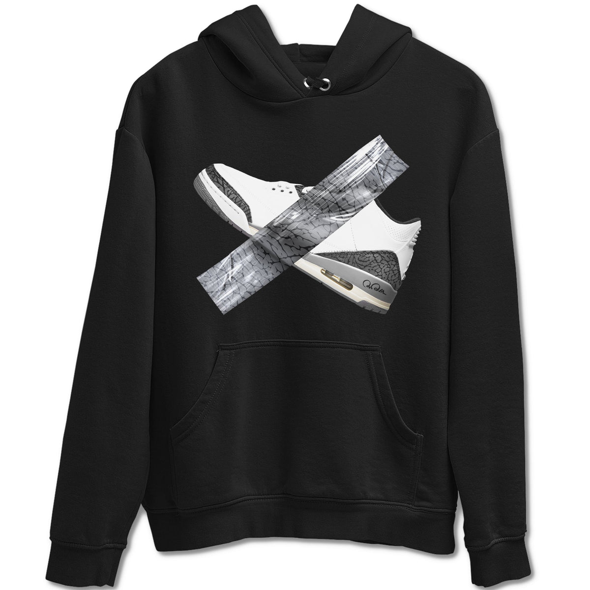 3s Cement Grey shirts to match jordans Duct Tape sneaker match tees Air Jordan 3 Cement Grey Drip Gear Zone unisex cotton Black 2 crew neck shirts
