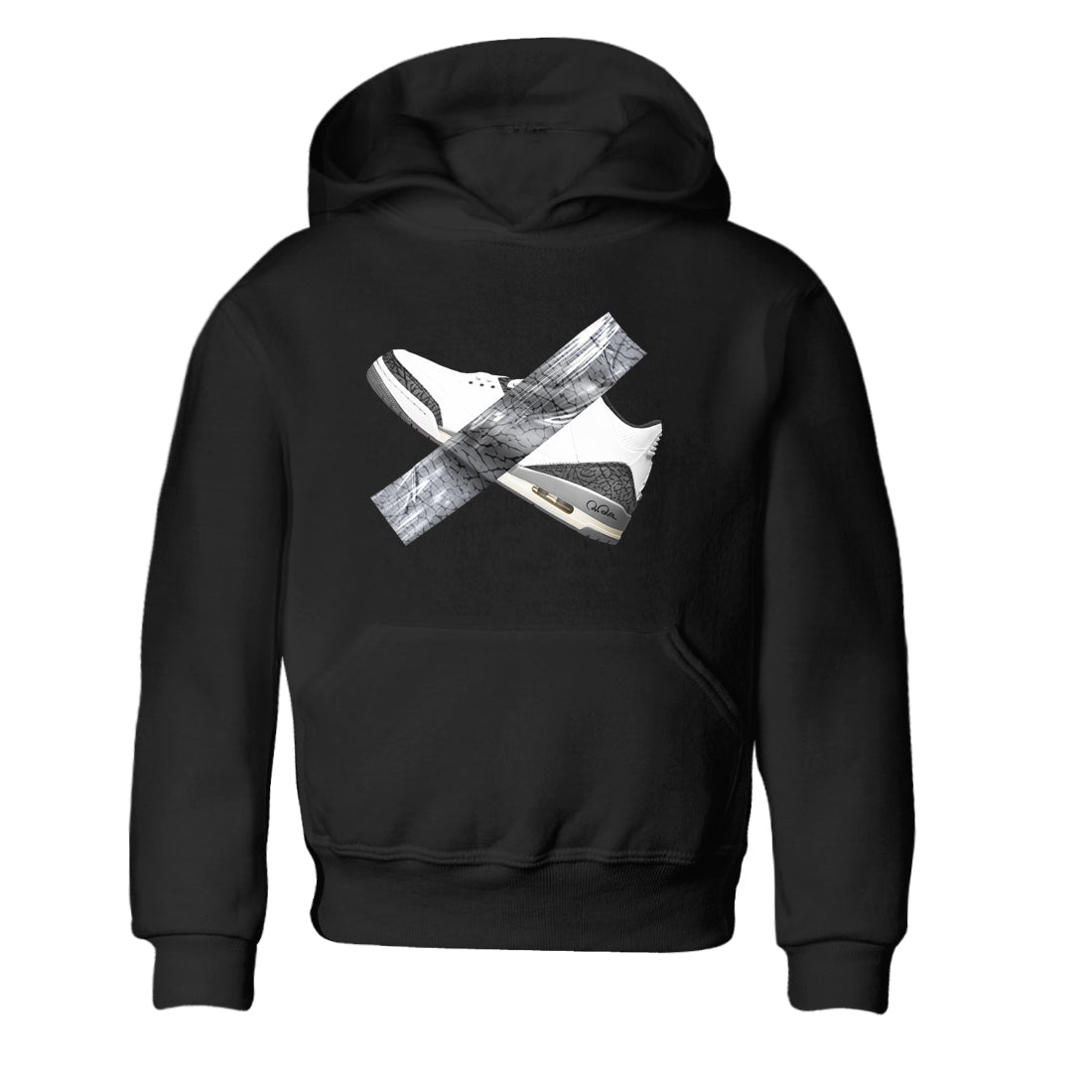3s Cement Grey shirts to match jordans Duct Tape sneaker match tees Air Jordan 3 Cement Grey Drip Gear Zone Youth Baby Black 2 crew neck shirts