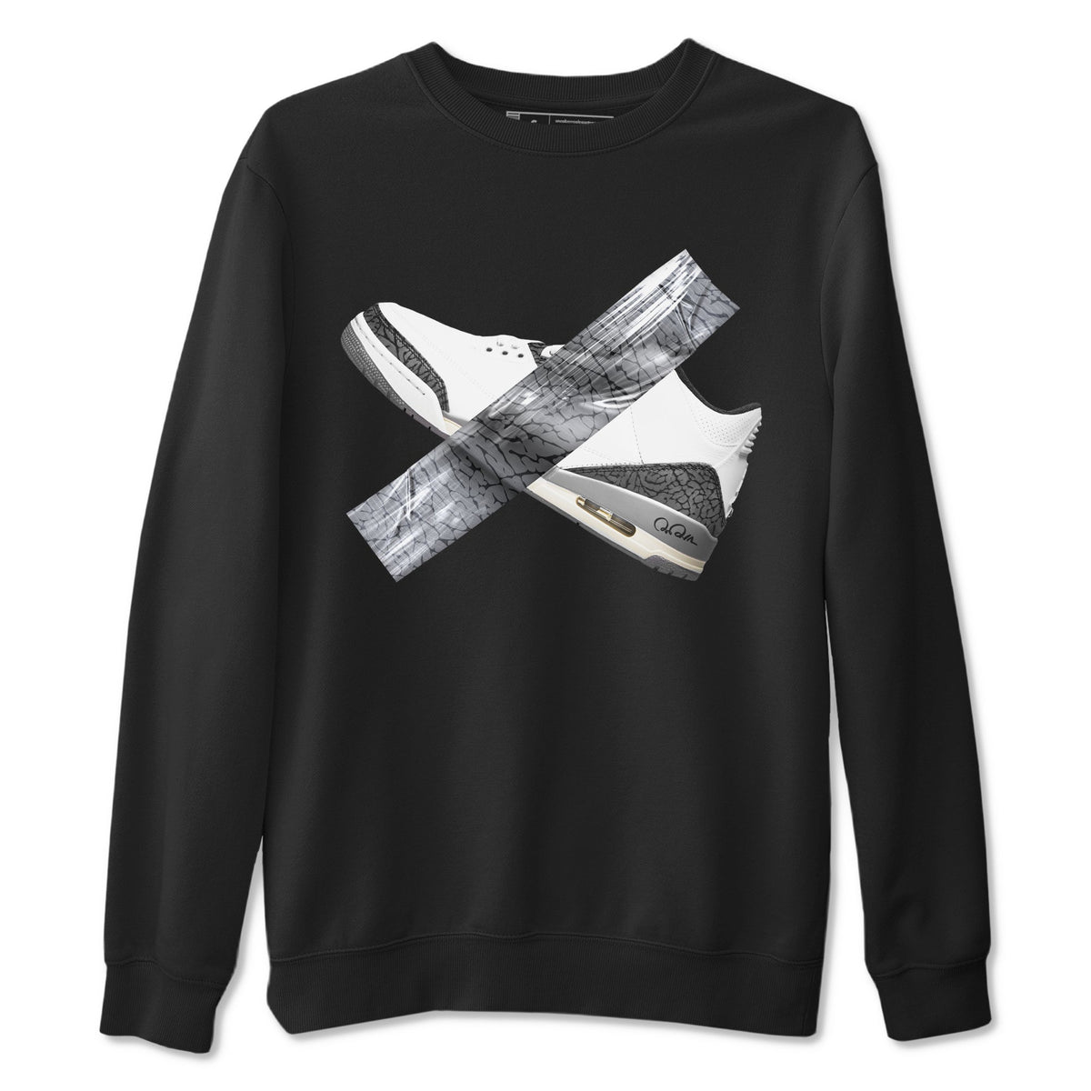 3s Cement Grey shirts to match jordans Duct Tape sneaker match tees Air Jordan 3 Cement Grey Drip Gear Zone unisex cotton Black 2 crew neck shirts