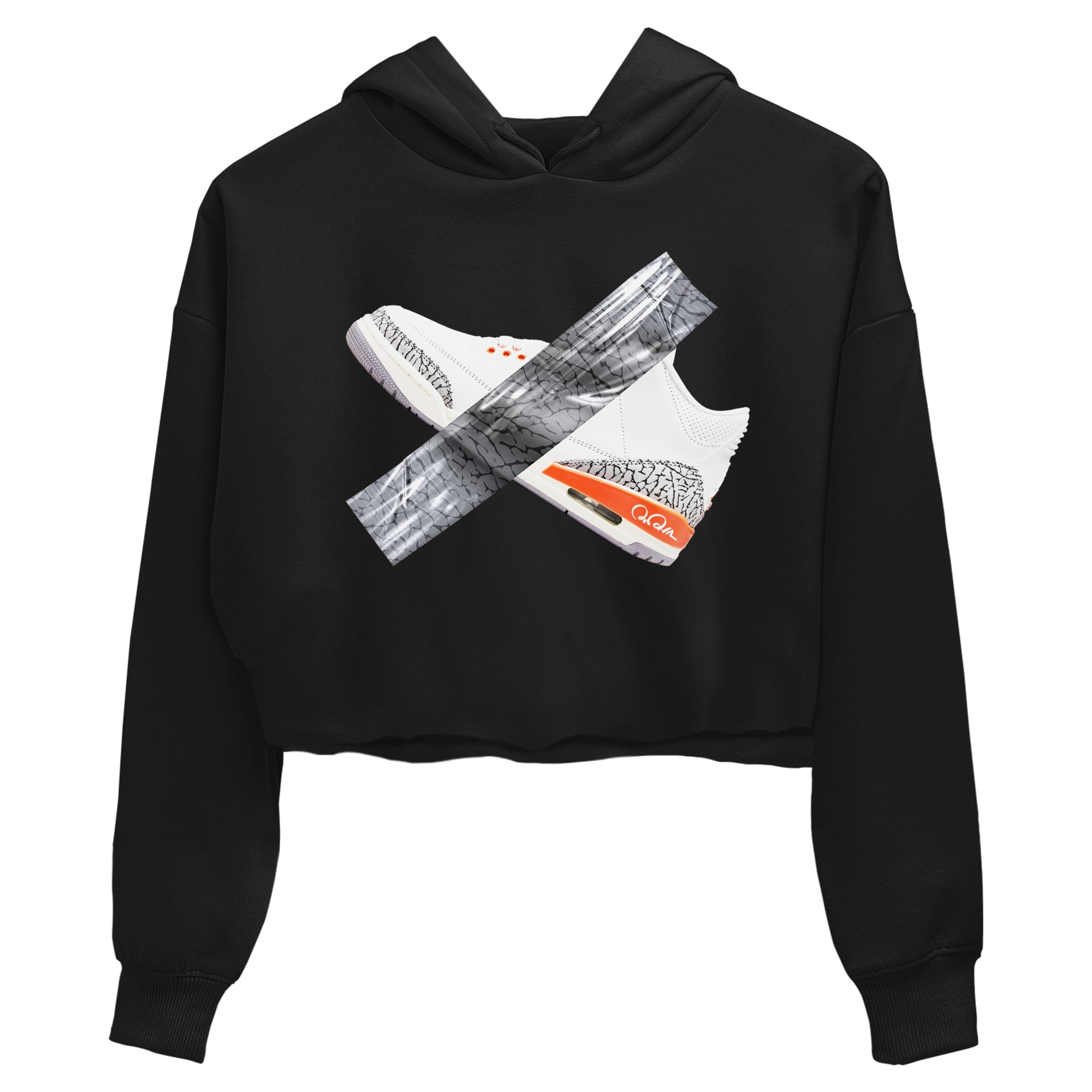 3s Georgia Peach shirt to match jordans Duct Tape sneaker tees Air Jordan 3 Georgia Peach Drip Gear Zone Black 2 crop length shirt