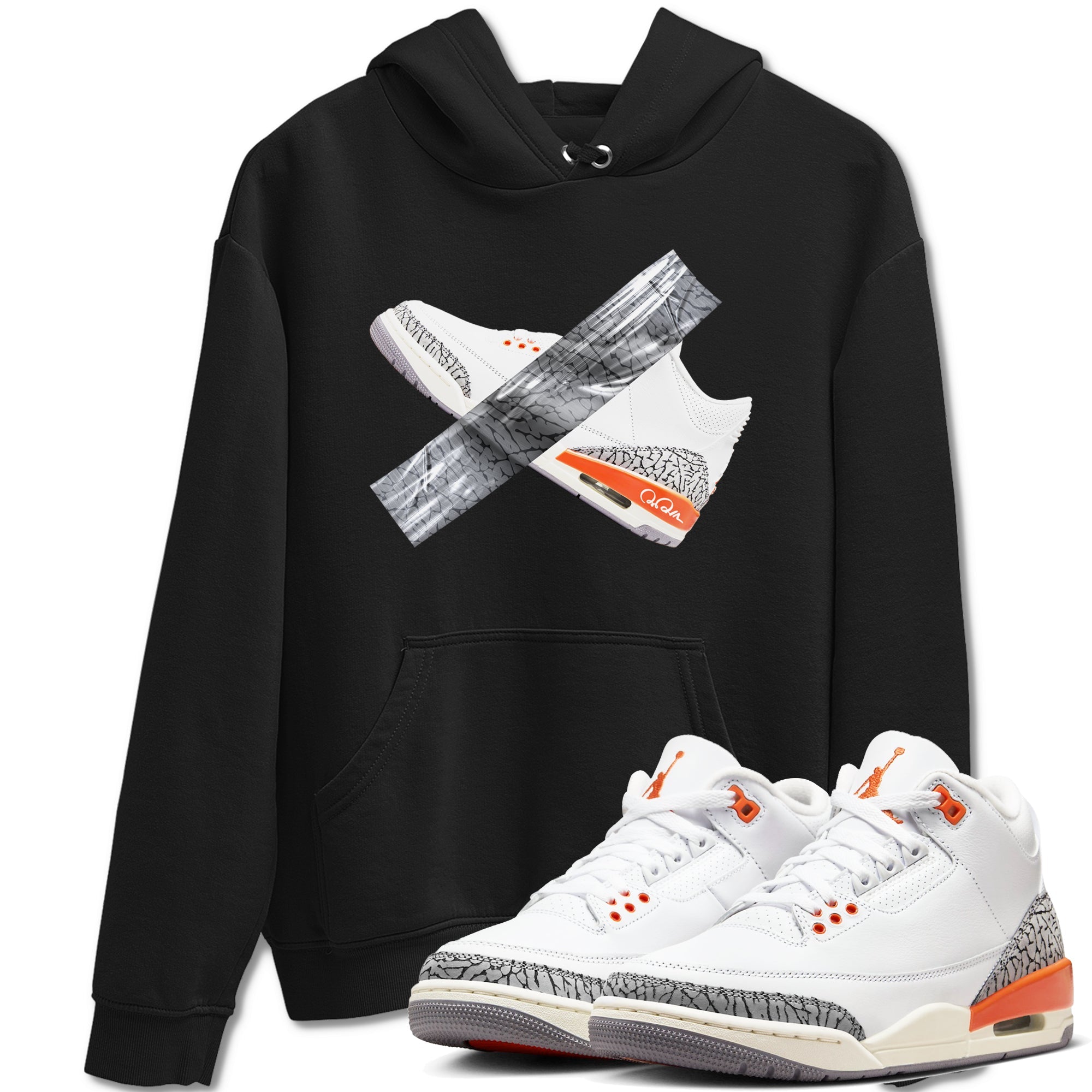 3s Georgia Peach shirt to match jordans Duct Tape sneaker tees Air Jordan 3 Georgia Peach Drip Gear Zone unisex cotton Black 1 crew neck shirt