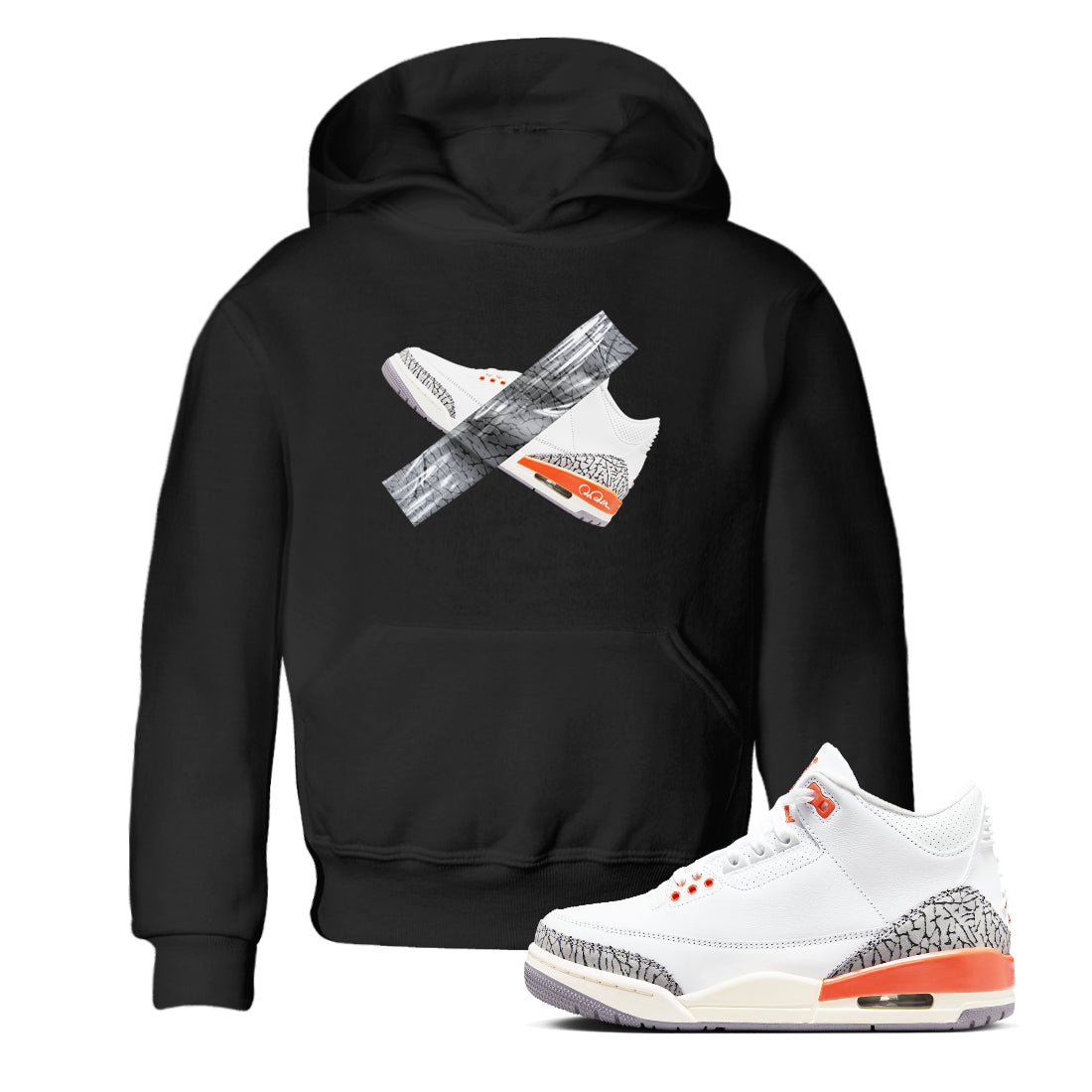 3s Georgia Peach shirt to match jordans Duct Tape sneaker tees Air Jordan 3 Georgia Peach Drip Gear Zone baby toddler Black 1 cotton Shirt