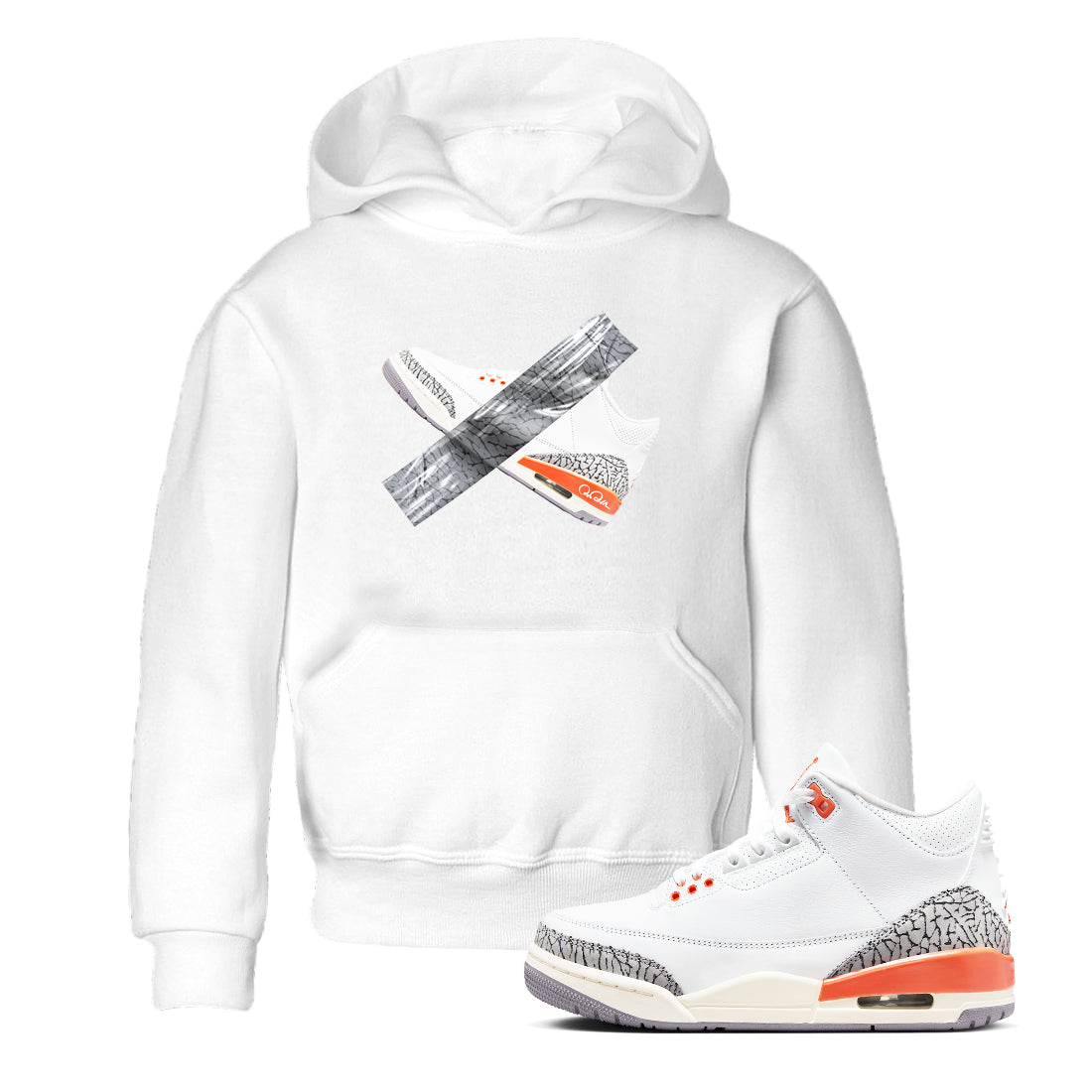 3s Georgia Peach shirt to match jordans Duct Tape sneaker tees Air Jordan 3 Georgia Peach Drip Gear Zone baby toddler White 1 cotton Shirt