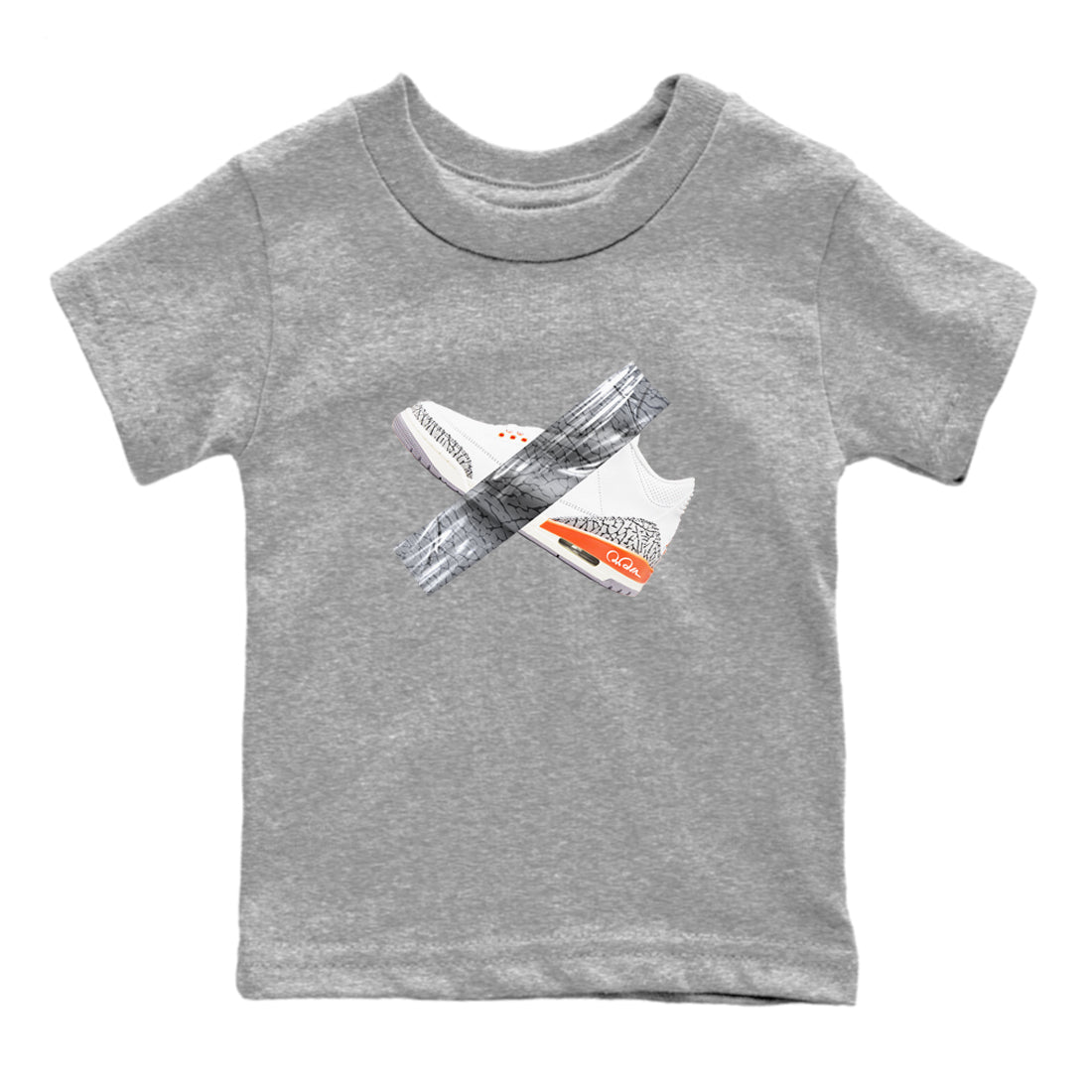 3s Georgia Peach shirt to match jordans Duct Tape sneaker tees Air Jordan 3 Georgia Peach Drip Gear Zone baby toddler Heather Grey 2 cotton Shirt