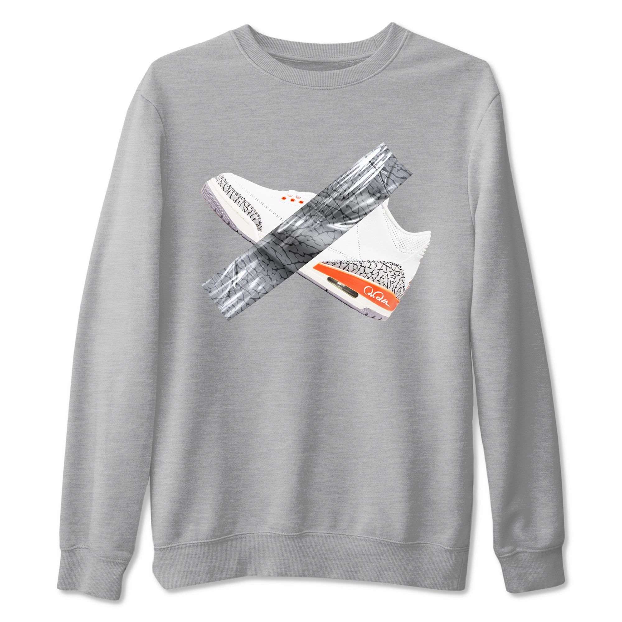 3s Georgia Peach shirt to match jordans Duct Tape sneaker tees Air Jordan 3 Georgia Peach Drip Gear Zone unisex cotton Heather Grey 2 crew neck shirt
