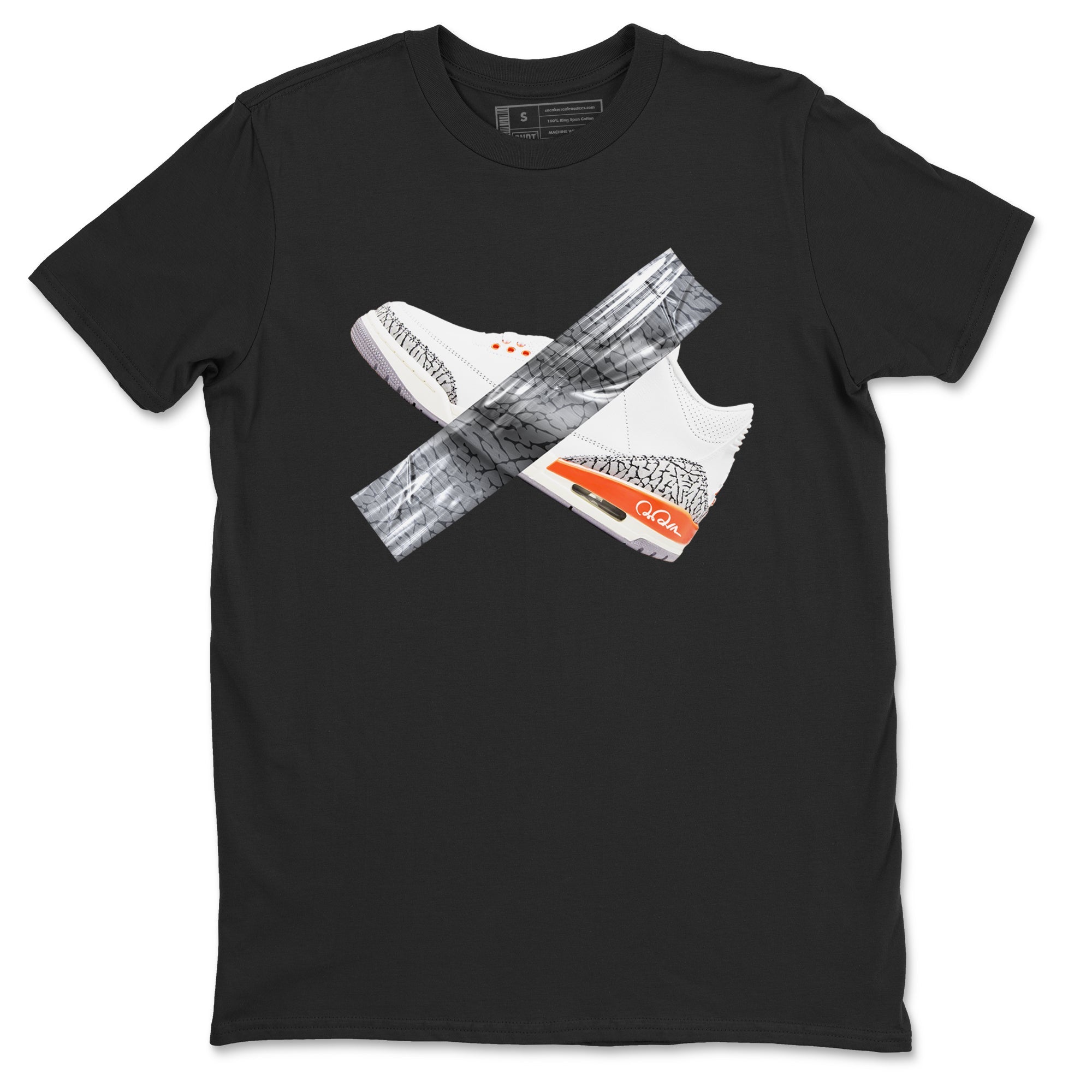 3s Georgia Peach shirt to match jordans Duct Tape sneaker tees Air Jordan 3 Georgia Peach Drip Gear Zone unisex cotton Black 2 crew neck shirt