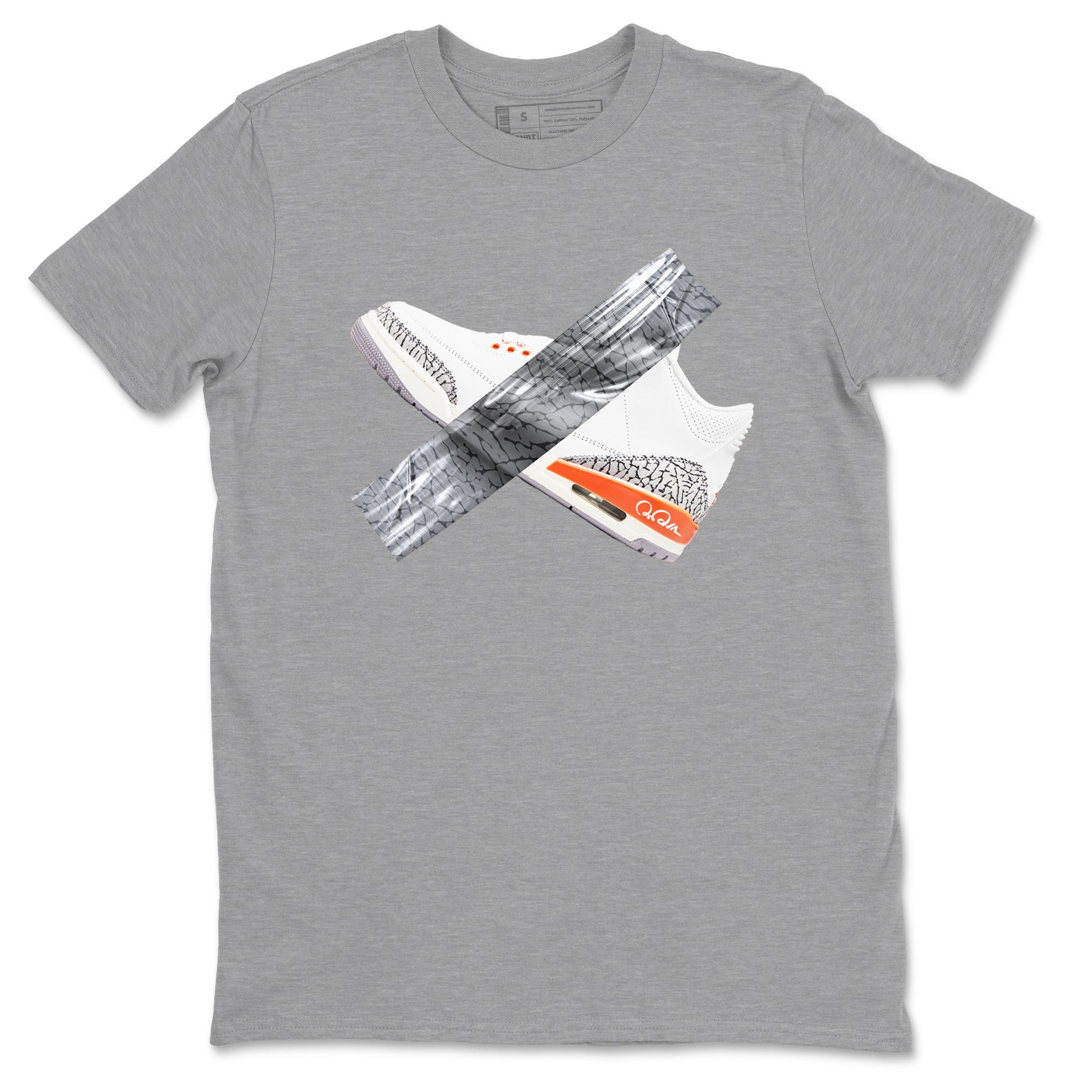 3s Georgia Peach shirt to match jordans Duct Tape sneaker tees Air Jordan 3 Georgia Peach Drip Gear Zone unisex cotton Heather Grey 2 crew neck shirt