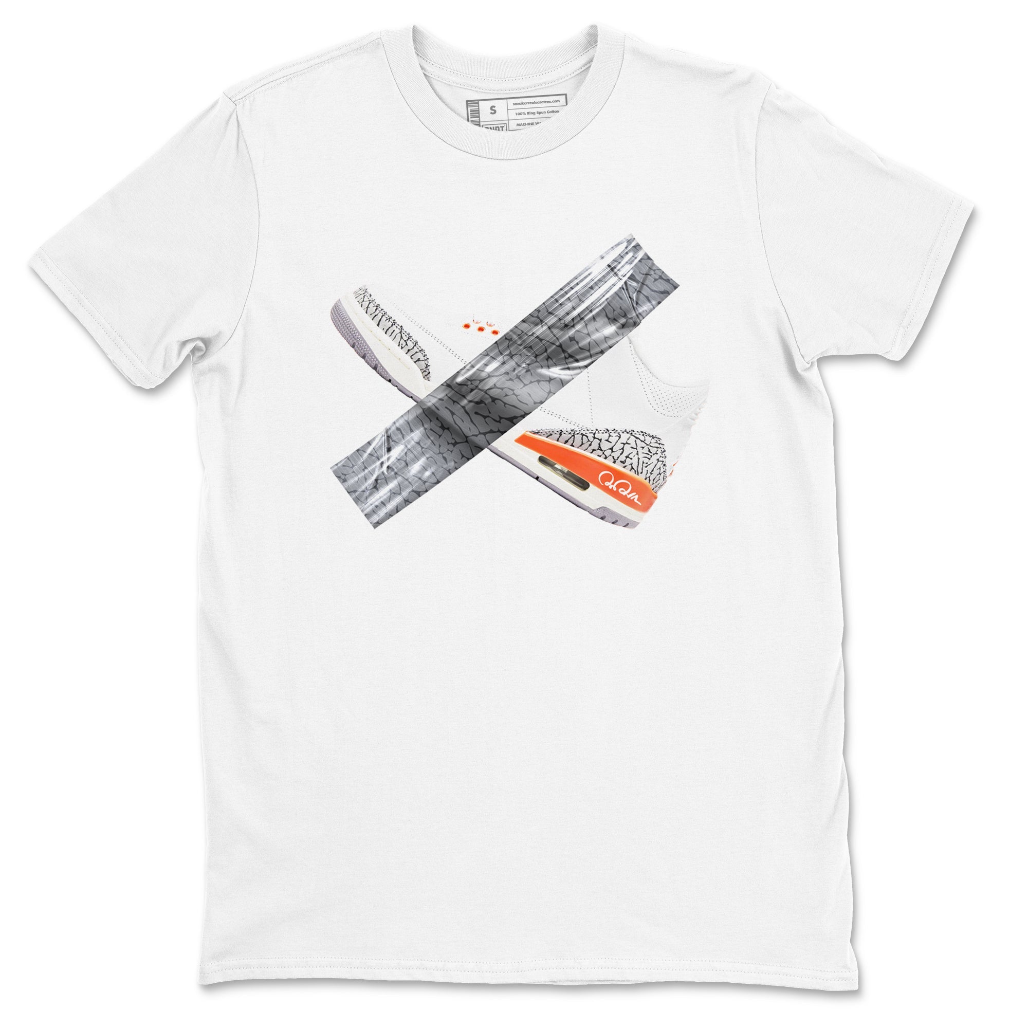 3s Georgia Peach shirt to match jordans Duct Tape sneaker tees Air Jordan 3 Georgia Peach Drip Gear Zone unisex cotton White 2 crew neck shirt