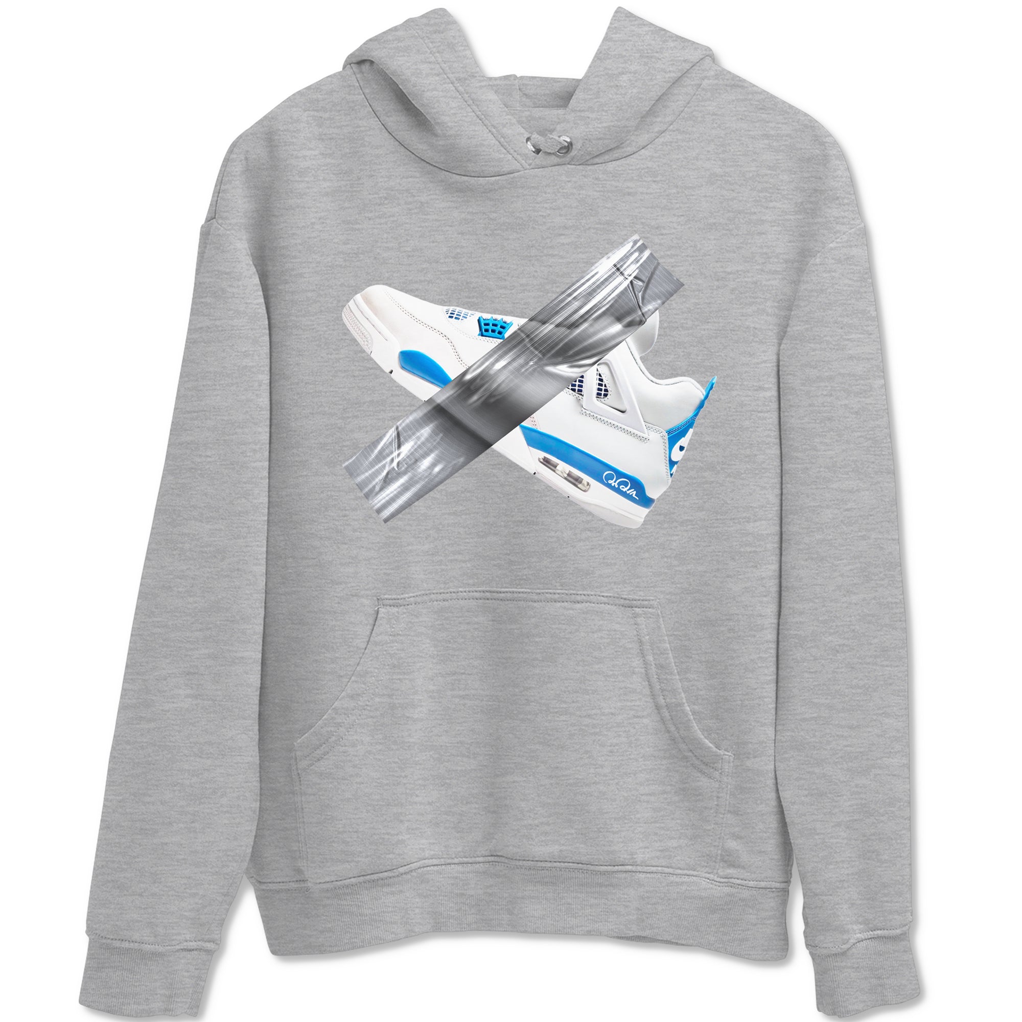 Air Jordan 4 Industrial Blue shirt to match jordans Duct Tape sneaker tees Air Jordan 4 Military Blue Drip Gear Zone unisex cotton Heather Grey 2 crew neck shirt