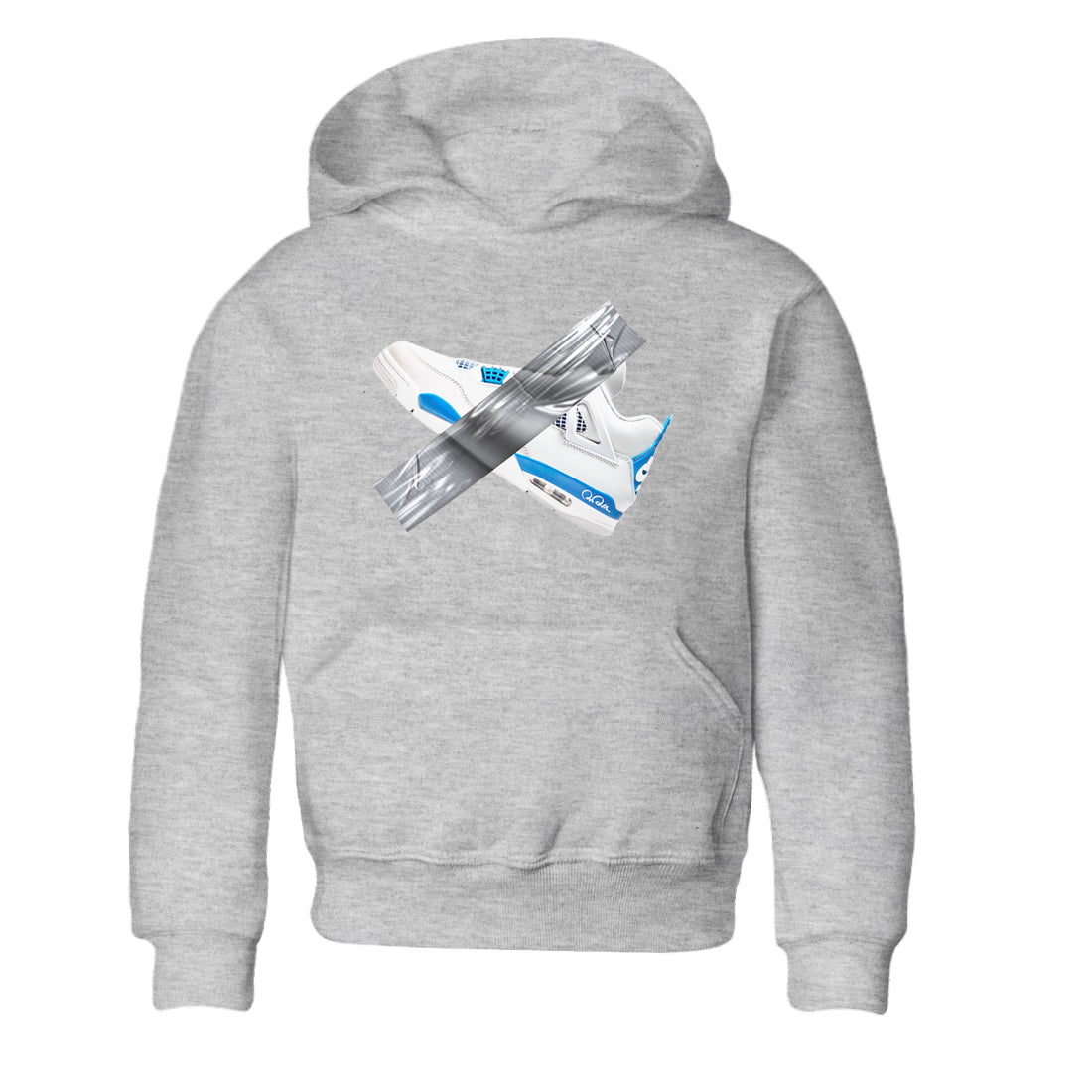 Air Jordan 4 Industrial Blue shirt to match jordans Duct Tape sneaker tees Air Jordan 4 Military Blue Drip Gear Zone baby toddler Heather Grey 2 cotton Shirt