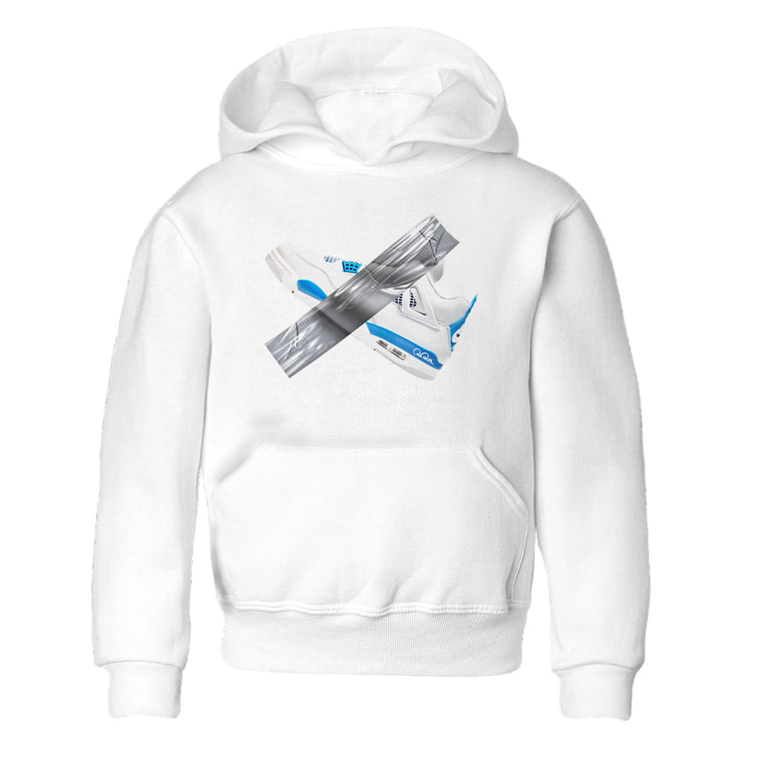 Air Jordan 4 Industrial Blue shirt to match jordans Duct Tape sneaker tees Air Jordan 4 Military Blue Drip Gear Zone baby toddler White 2 cotton Shirt