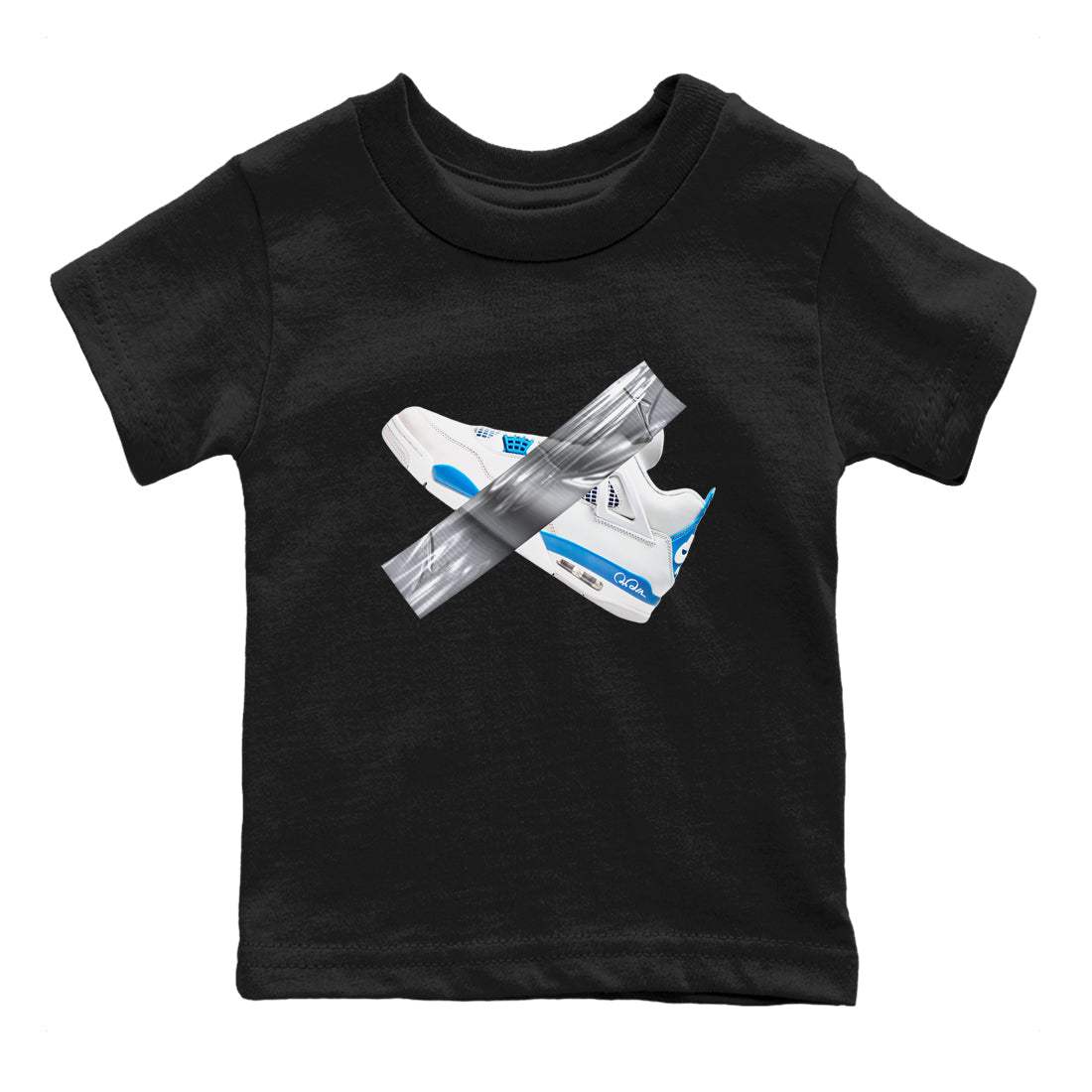 Air Jordan 4 Industrial Blue shirt to match jordans Duct Tape sneaker tees Air Jordan 4 Military Blue Drip Gear Zone baby toddler Black 2 cotton Shirt