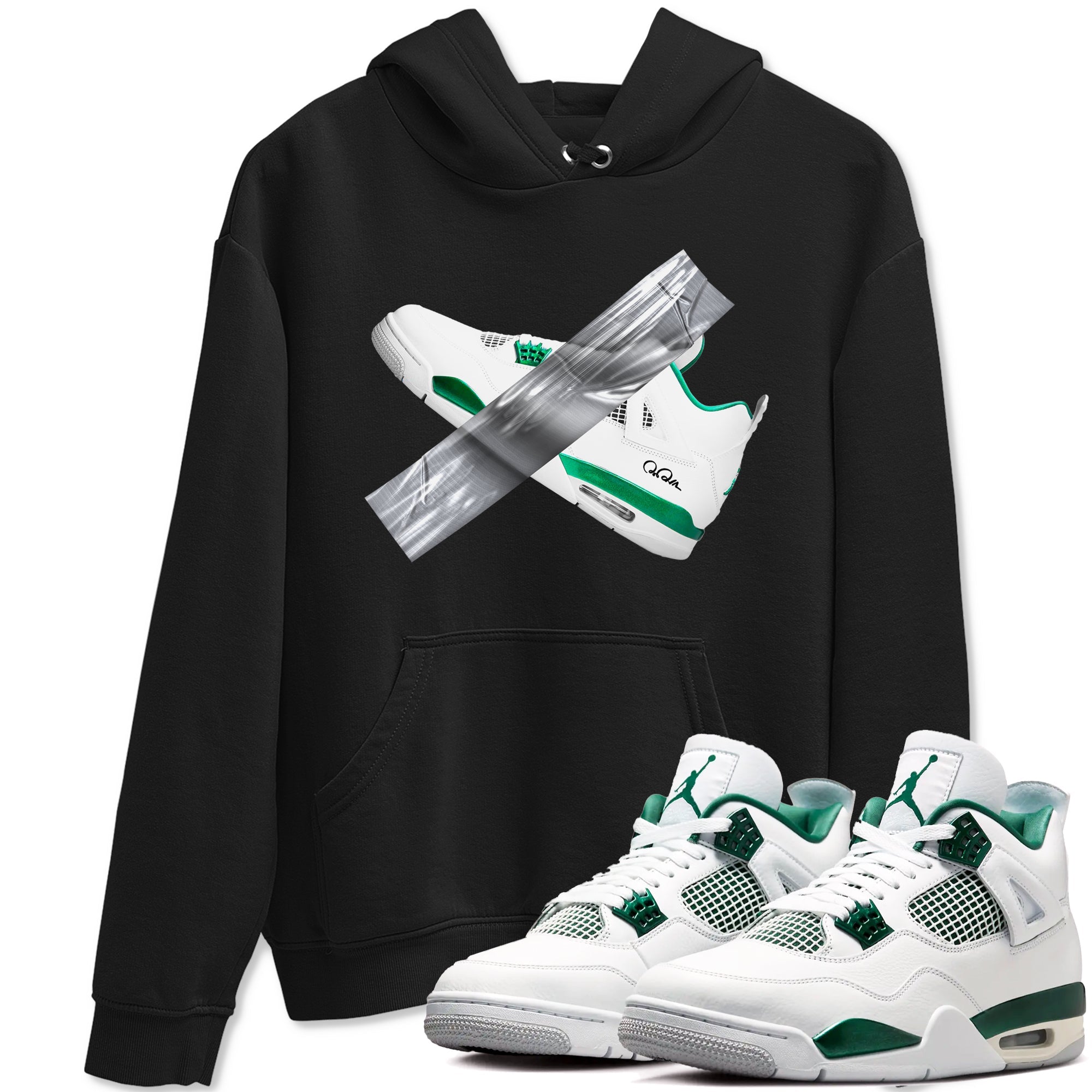 4s Oxidized Green shirts to match jordans Duct Tape sneaker match tees Air Jordan 4 Oxidized Green Drip Gear Zone streetwear brand Black 1 unisex cotton tee
