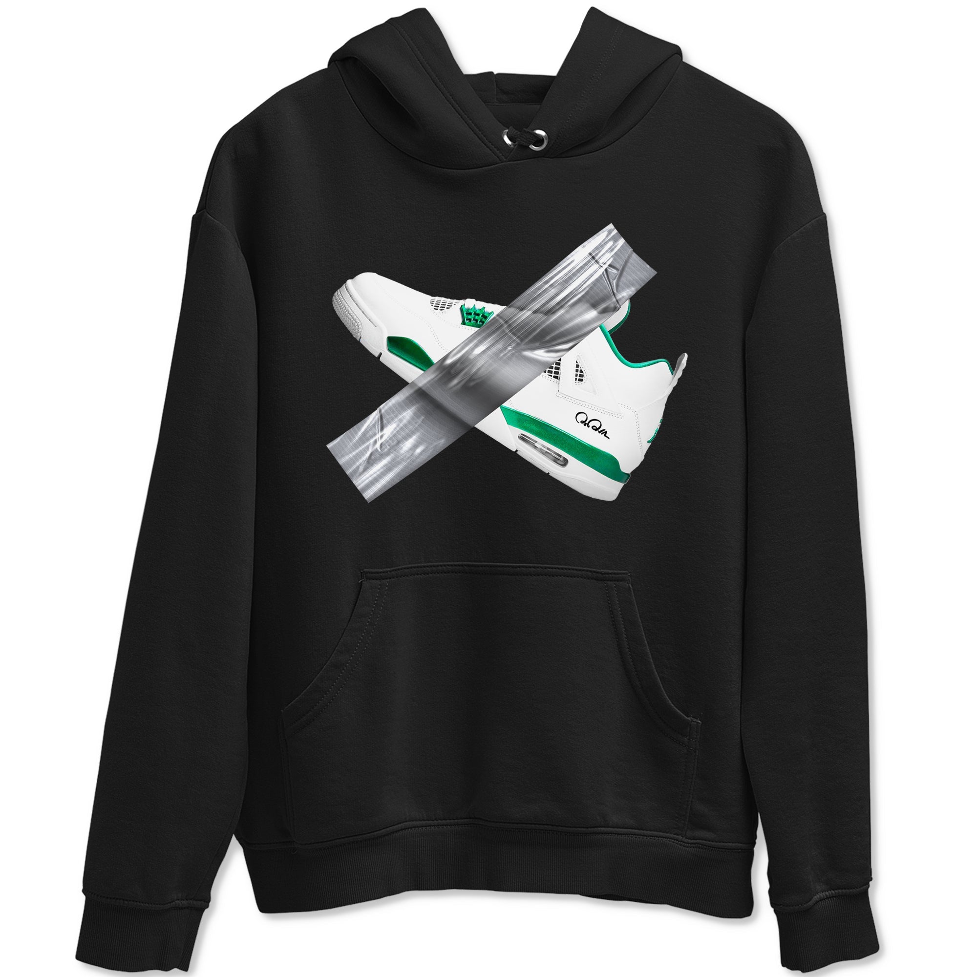 4s Oxidized Green shirts to match jordans Duct Tape sneaker match tees Air Jordan 4 Oxidized Green Drip Gear Zone streetwear brand Black 2 unisex cotton tee