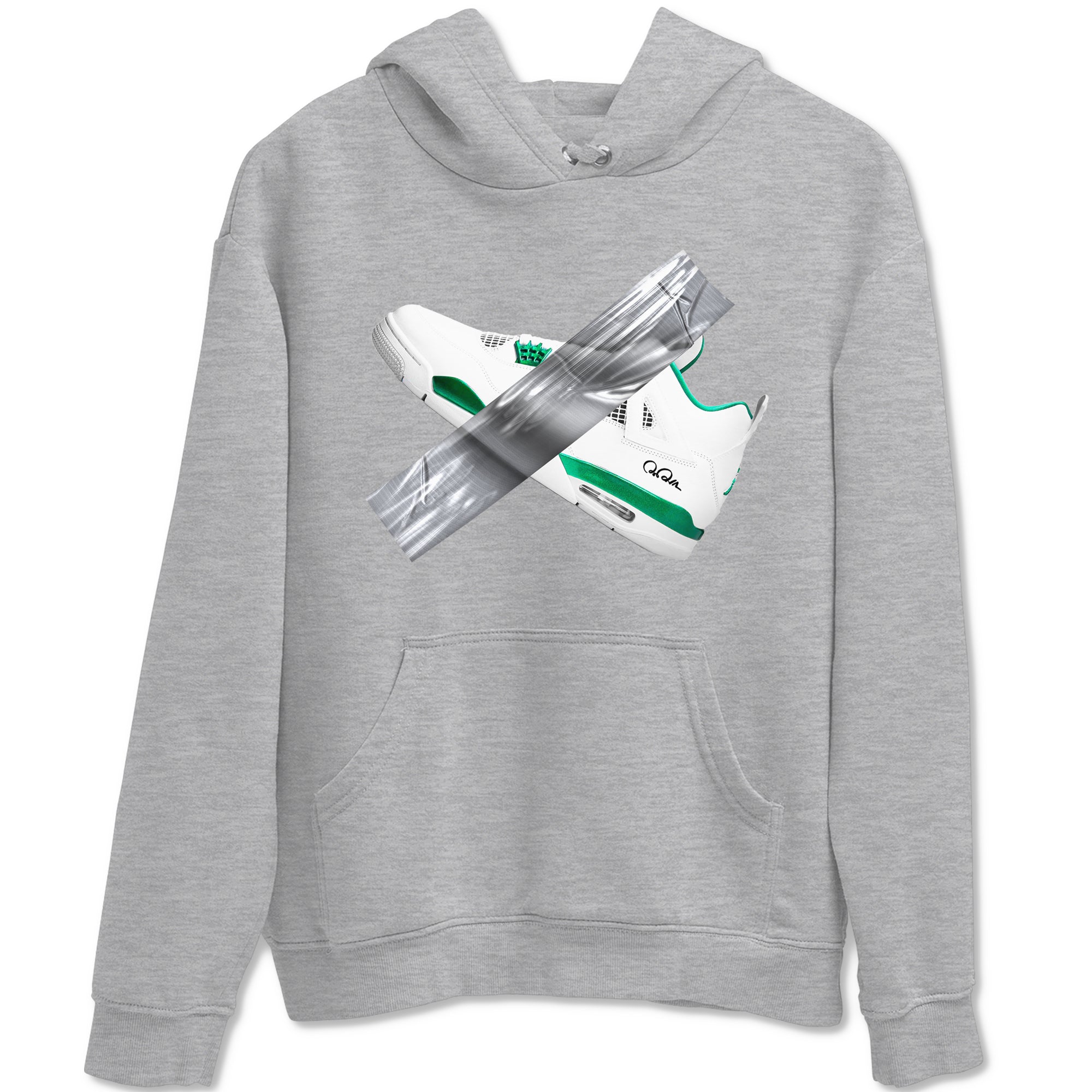 4s Oxidized Green shirts to match jordans Duct Tape sneaker match tees Air Jordan 4 Oxidized Green Drip Gear Zone streetwear brand Heather Grey 2 unisex cotton tee