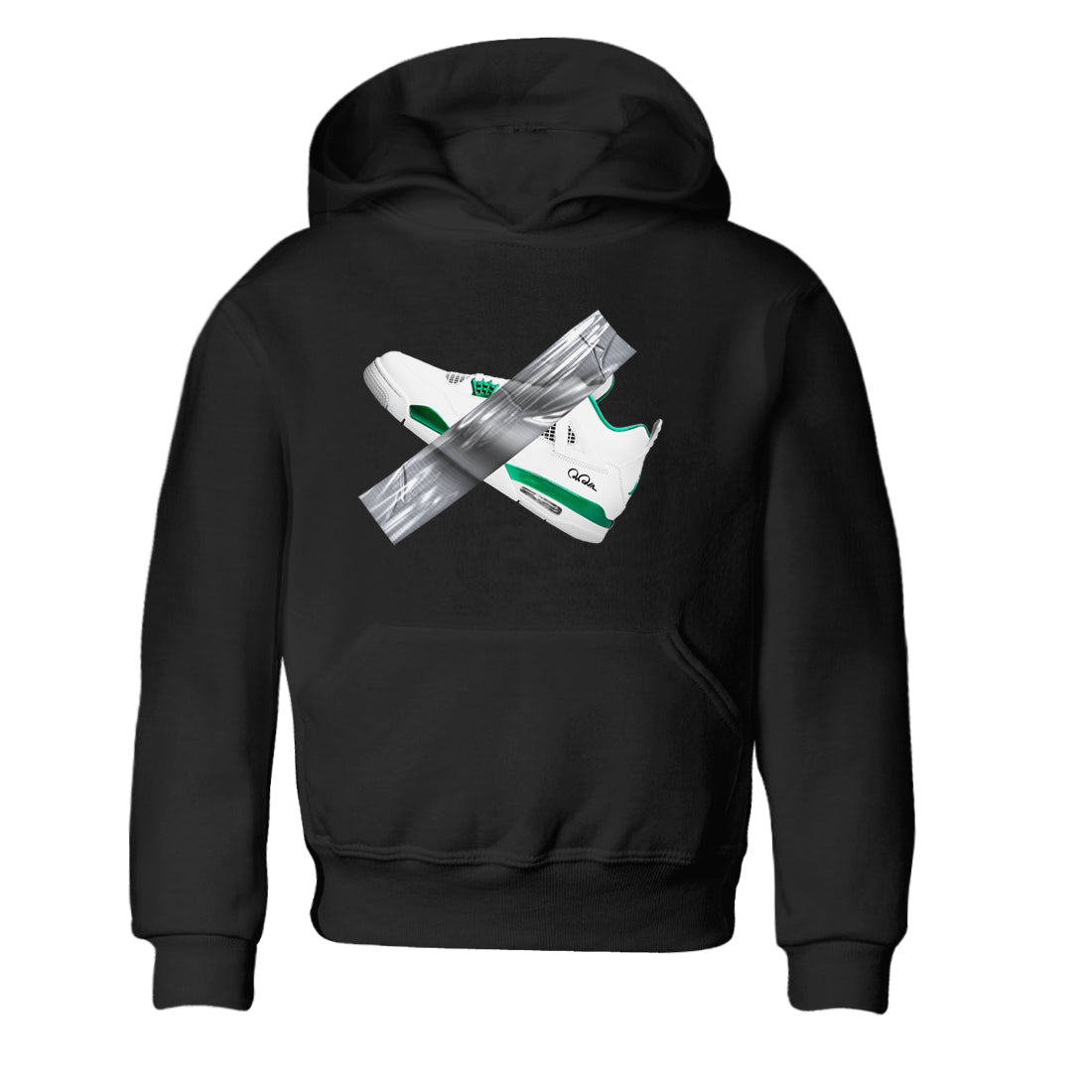 4s Oxidized Green shirts to match jordans Duct Tape sneaker match tees Air Jordan 4 Oxidized Green Drip Gear Zone streetwear brand Baby and Youth Black 2 cotton tee