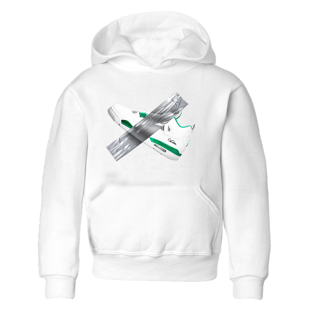 4s Oxidized Green shirts to match jordans Duct Tape sneaker match tees Air Jordan 4 Oxidized Green Drip Gear Zone streetwear brand Baby and Youth White 2 cotton tee