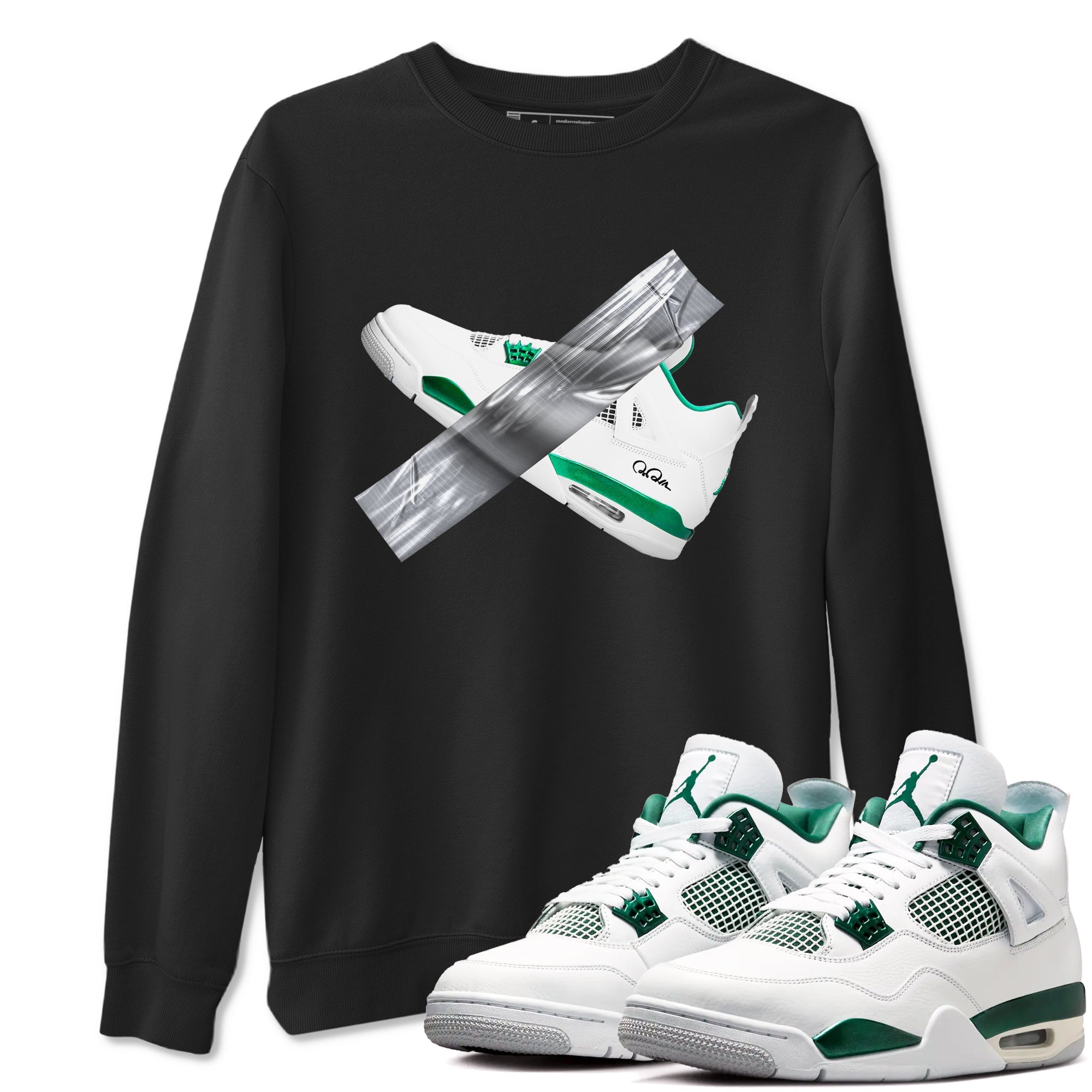 4s Oxidized Green shirts to match jordans Duct Tape sneaker match tees Air Jordan 4 Oxidized Green Drip Gear Zone streetwear brand Black 1 unisex cotton tee