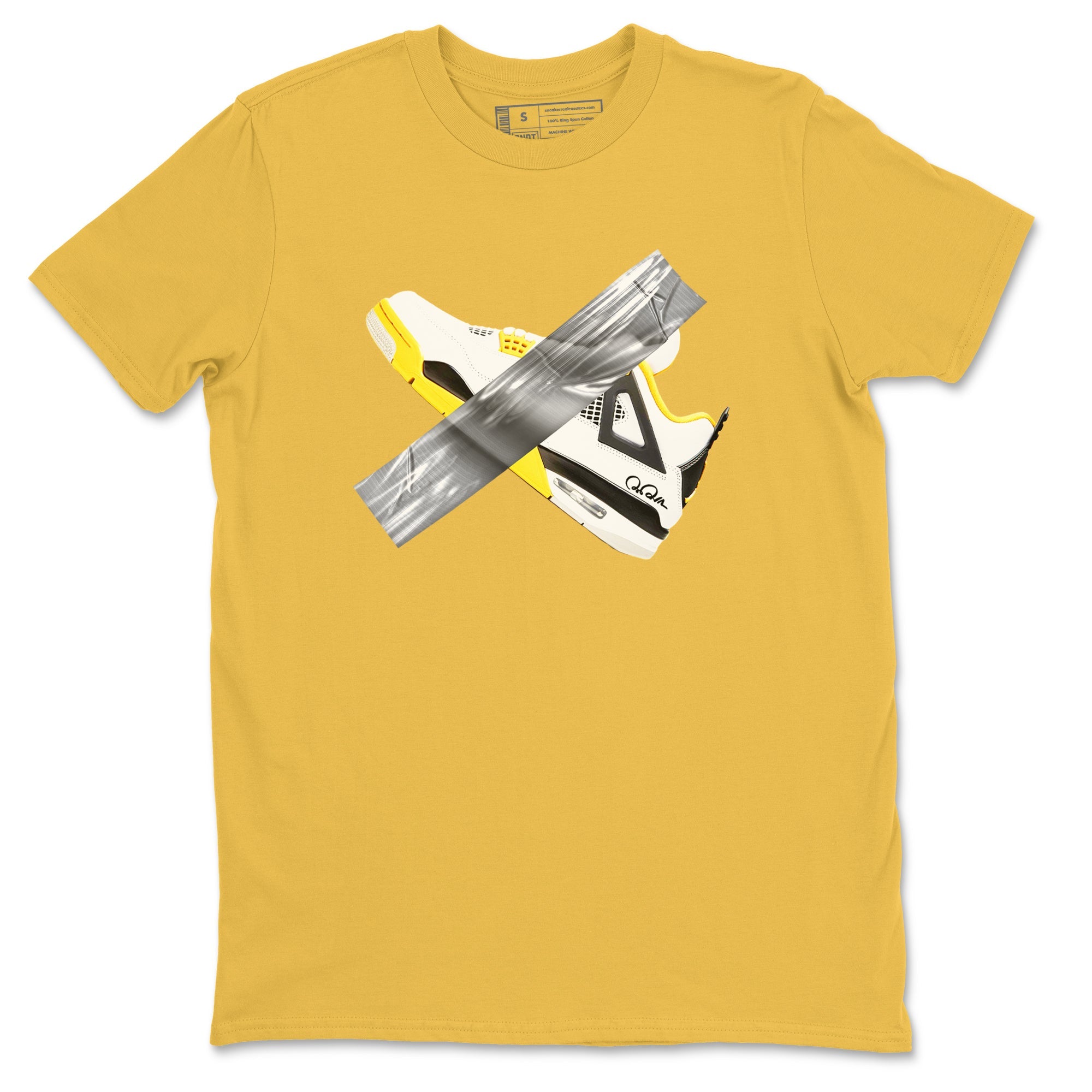 AJ4 Vivid Sulfur shirt to match jordans Duct Tape sneaker tees Air Jordan 4 Vivid Sulfur Drip Gear Zone unisex cotton Daisy 2 crew neck shirt