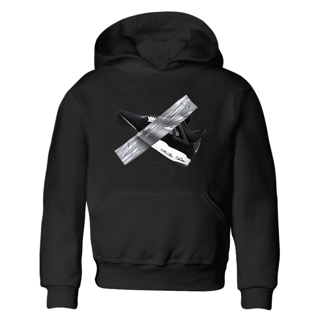 4s White Thunder shirts to match jordans Duct Tape sneaker match tees Air Jordan 4 White Thunder Drip Gear Zone Youth Baby Black 2 crew neck shirts