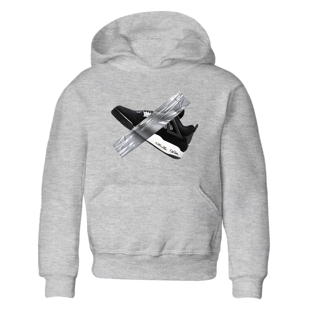 4s White Thunder shirts to match jordans Duct Tape sneaker match tees Air Jordan 4 White Thunder Drip Gear Zone Youth Baby Heather Grey 2 crew neck shirts