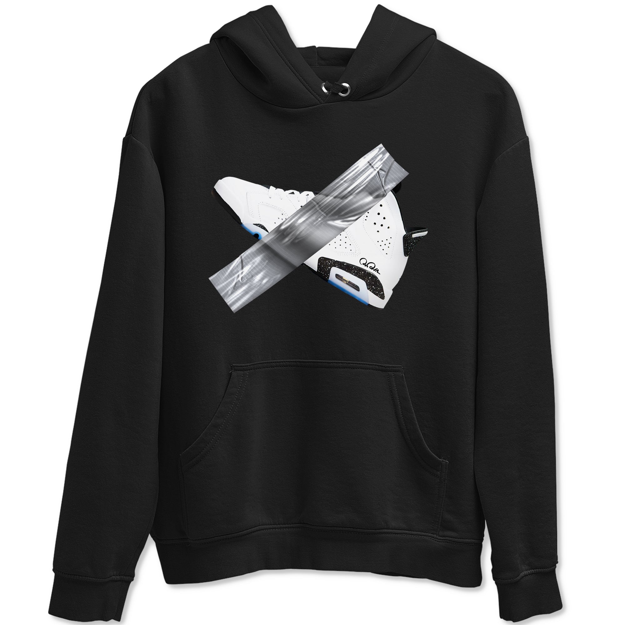 AJ6 White Black shirts to match jordans Duct Tape sneaker match tees Air Jordan 6 White Black Drip Gear Zone streetwear brand Black 2 unisex cotton tee