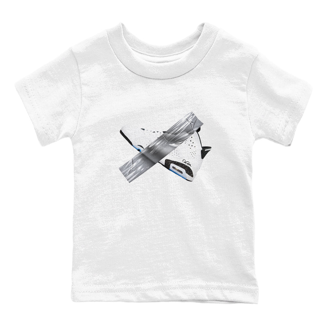 AJ6 White Black shirts to match jordans Duct Tape sneaker match tees Air Jordan 6 White Black Drip Gear Zone streetwear brand Baby and Youth White 2 cotton tee