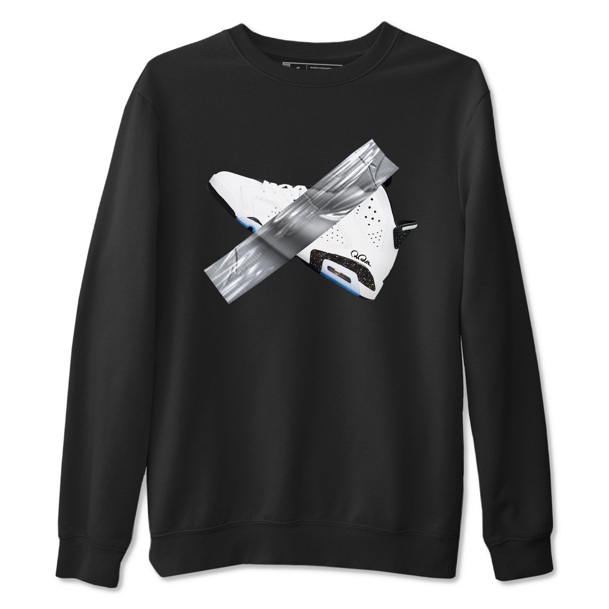 AJ6 White Black shirts to match jordans Duct Tape sneaker match tees Air Jordan 6 White Black Drip Gear Zone streetwear brand Black 2 unisex cotton tee