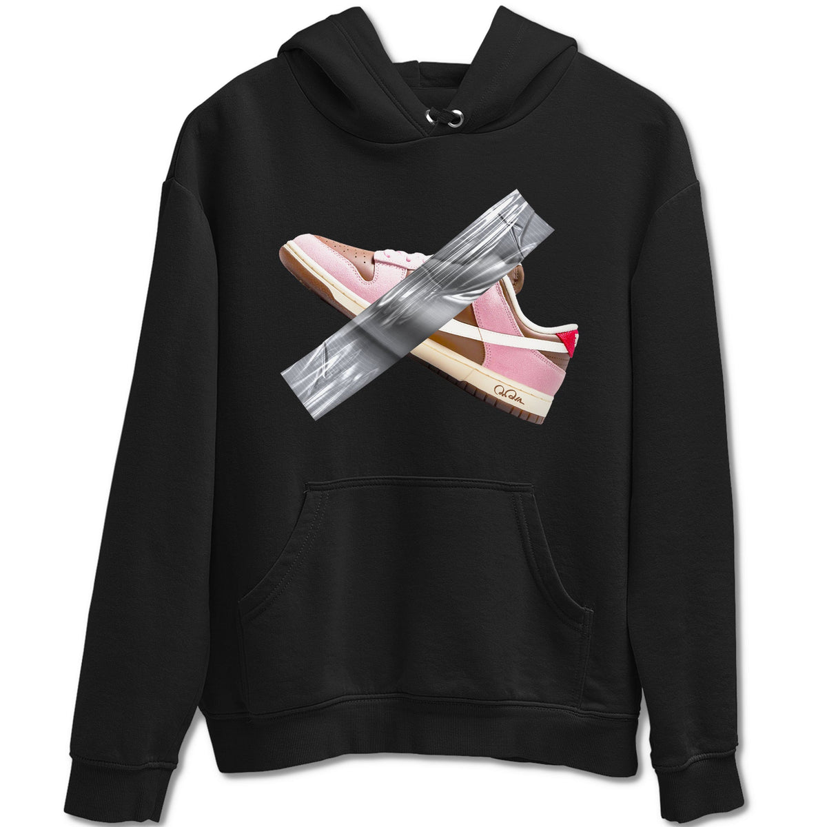 Dunk Cacao Wow And Pink Foam shirts to match jordans Duct Tape sneaker match tees Dunk Cacao Wow And Pink Foam Drip Gear Zone streetwear brand Black 2 unisex cotton tee