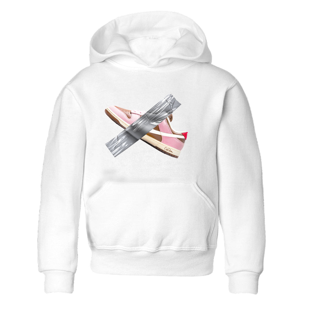 Dunk Cacao Wow And Pink Foam shirts to match jordans Duct Tape sneaker match tees Dunk Cacao Wow And Pink Foam Drip Gear Zone streetwear brand Baby and Youth White 2 cotton tee