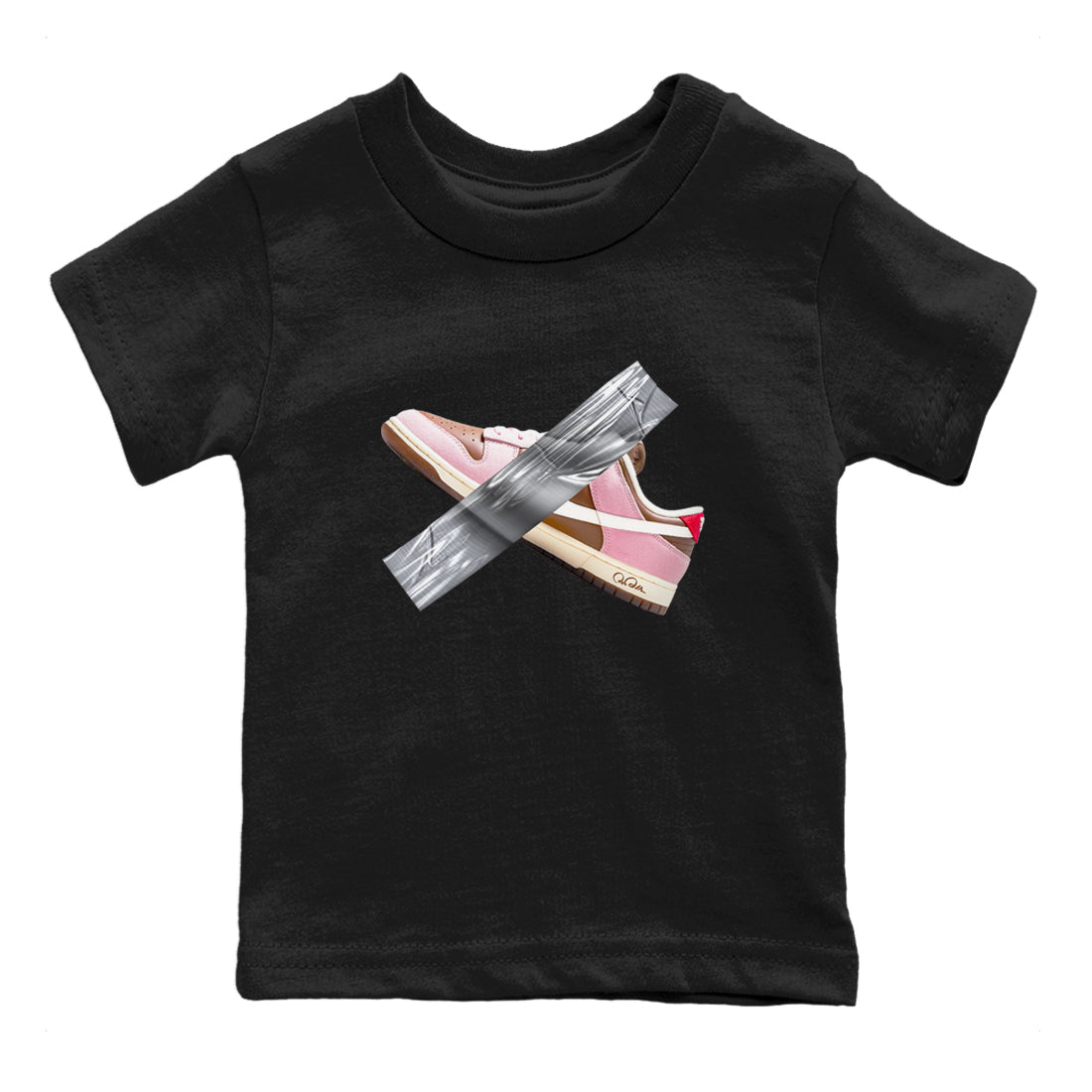Dunk Cacao Wow And Pink Foam shirts to match jordans Duct Tape sneaker match tees Dunk Cacao Wow And Pink Foam Drip Gear Zone streetwear brand Baby and Youth Black 2 cotton tee