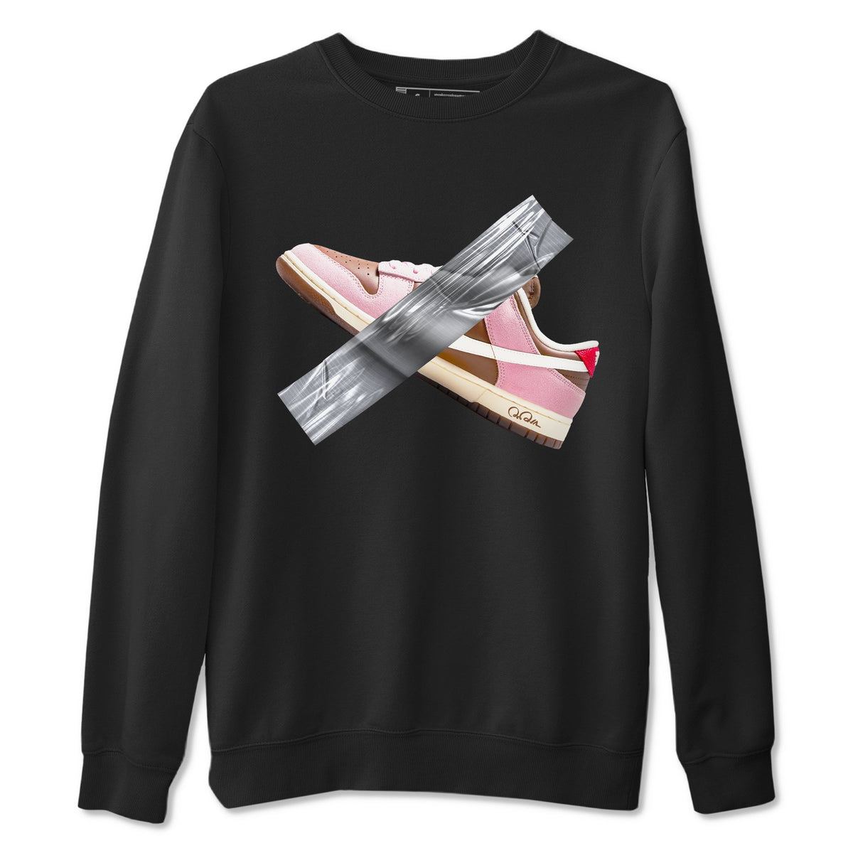 Dunk Cacao Wow And Pink Foam shirts to match jordans Duct Tape sneaker match tees Dunk Cacao Wow And Pink Foam Drip Gear Zone streetwear brand Black 2 unisex cotton tee