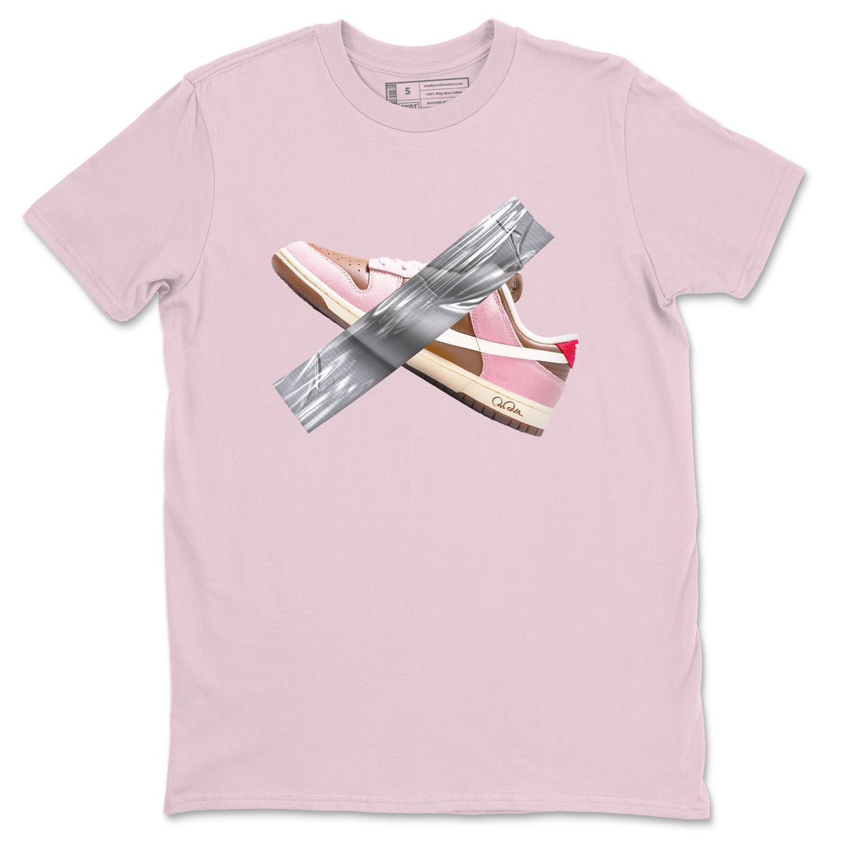 Dunk Cacao Wow And Pink Foam shirts to match jordans Duct Tape sneaker match tees Dunk Cacao Wow And Pink Foam Drip Gear Zone streetwear brand Pink 2 unisex cotton tee