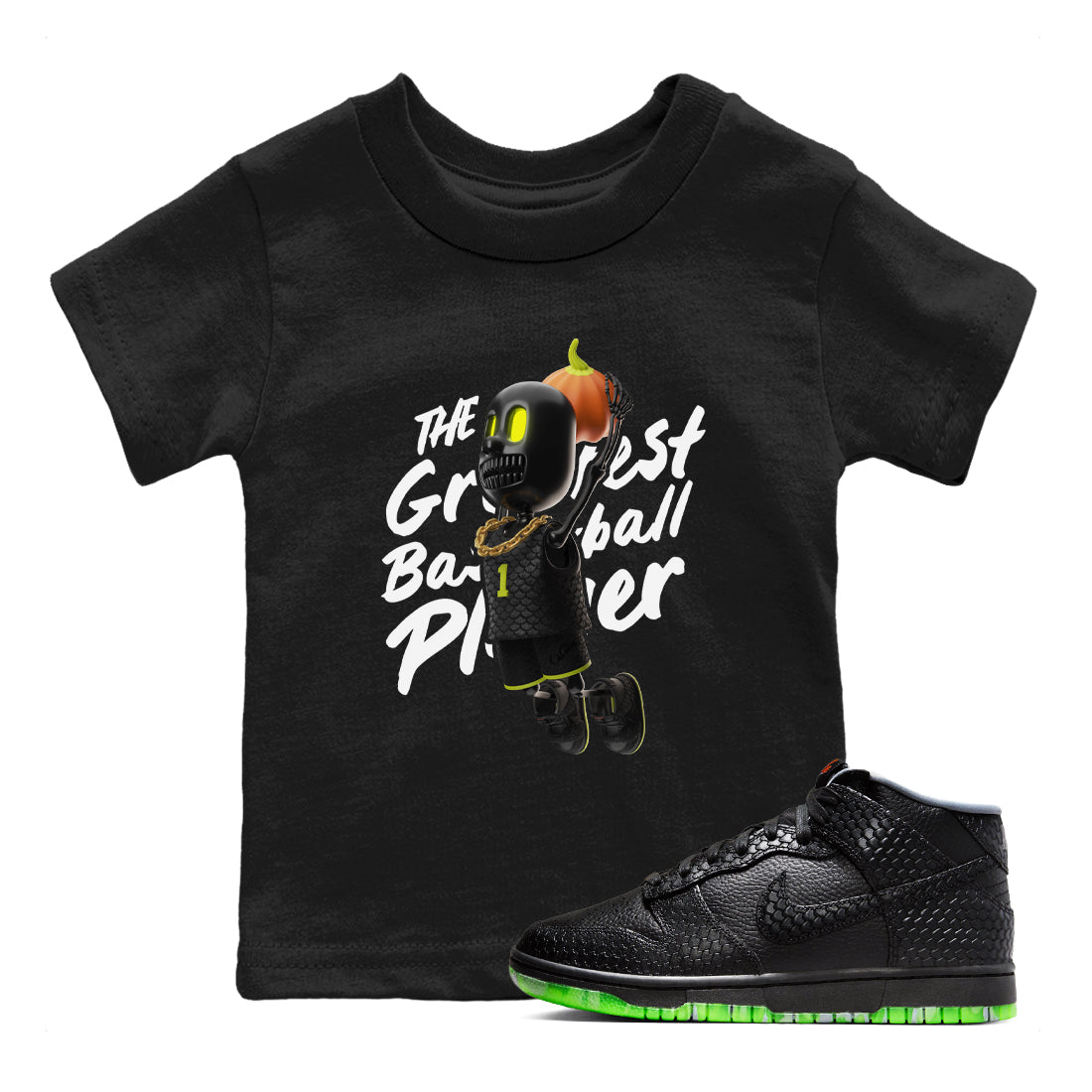 Dunk Halloween shirt to match jordans Dunkshot Boy sneaker tees Halloween Night NikeDunk Halloween Drip Gear Zone Baby Toddler Black 1 T-Shirt