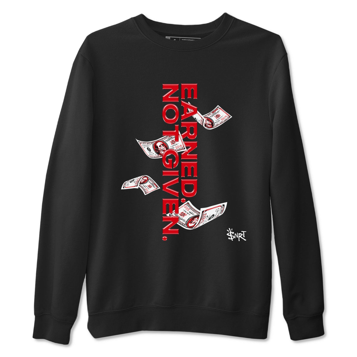 AE 1 Bred shirts to match jordans Earned Not Given sneaker match tees AE 1 Bred match shoes to clothes Drip Gear Zone unisex cotton Black 2 shirts
