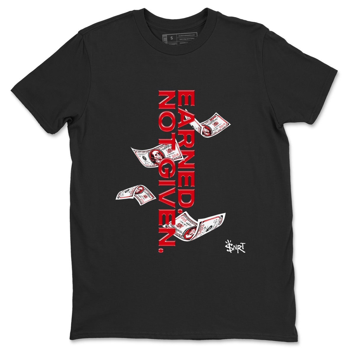 AE 1 Bred shirts to match jordans Earned Not Given sneaker match tees AE 1 Bred match shoes to clothes Drip Gear Zone unisex cotton Black 2 shirts