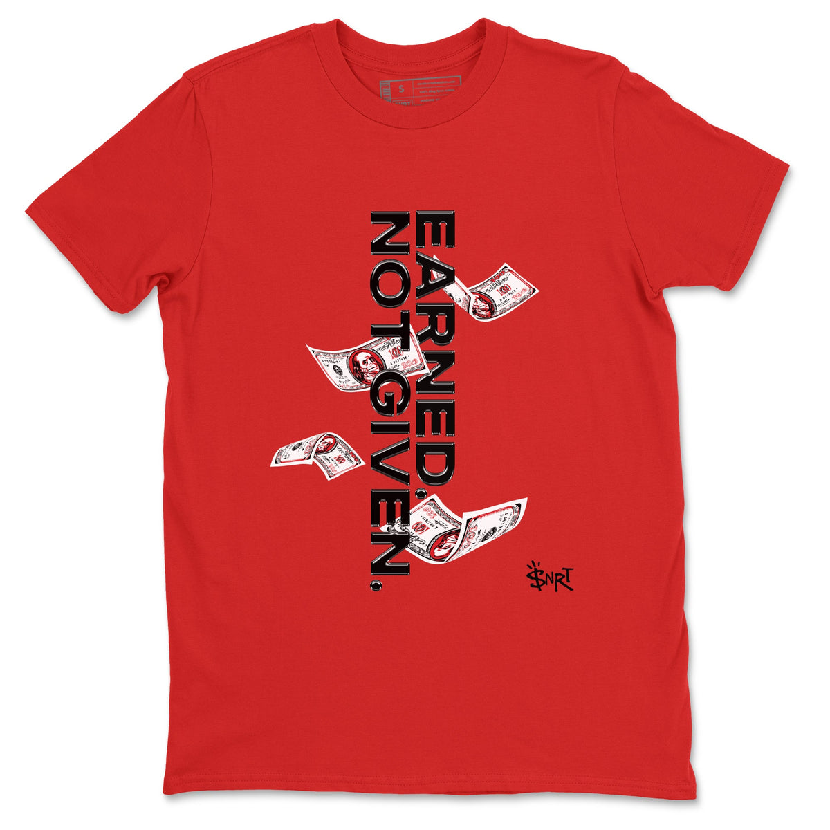 AE 1 Bred shirts to match jordans Earned Not Given sneaker match tees AE 1 Bred match shoes to clothes Drip Gear Zone unisex cotton Red 2 shirts