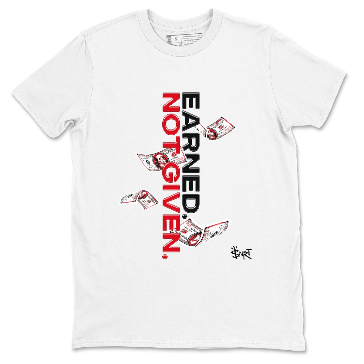 AE 1 Bred shirts to match jordans Earned Not Given sneaker match tees AE 1 Bred match shoes to clothes Drip Gear Zone unisex cotton White 2 shirts