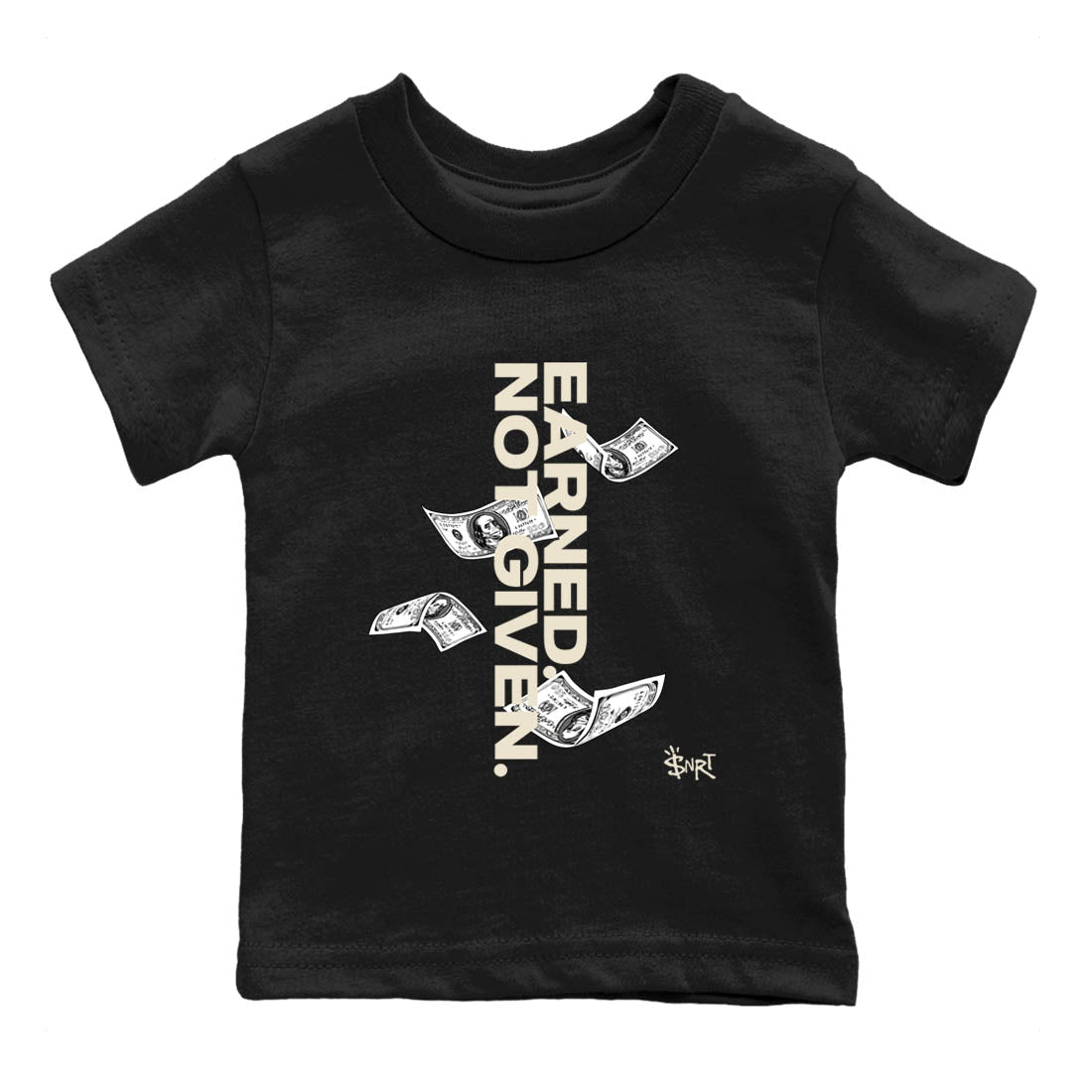 Sneaker Threads  Sneaker Tees To Match Air Foamposite One Pearl  Earned Not Given Youth Graphic Tee Black 2. Perfect for Jordan releases 2025 colorways.