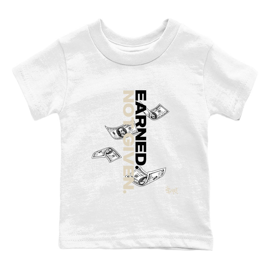 Sneaker Threads  Sneaker Tees To Match Air Foamposite One Pearl  Earned Not Given Youth Graphic Tee White 2. Perfect for Jordan releases 2025 colorways.