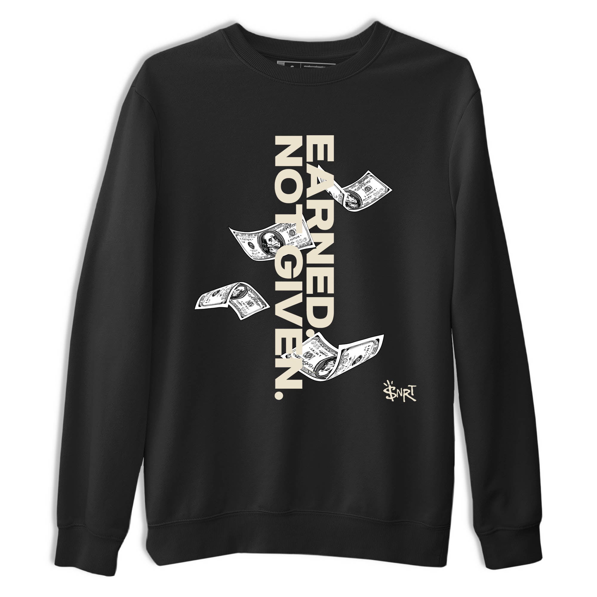 Sneaker Threads  Sneaker Tees To Match Air Foamposite One Pearl  Earned Not Given Graphic Tee Black 2. Perfect for Jordan releases 2025 colorways.