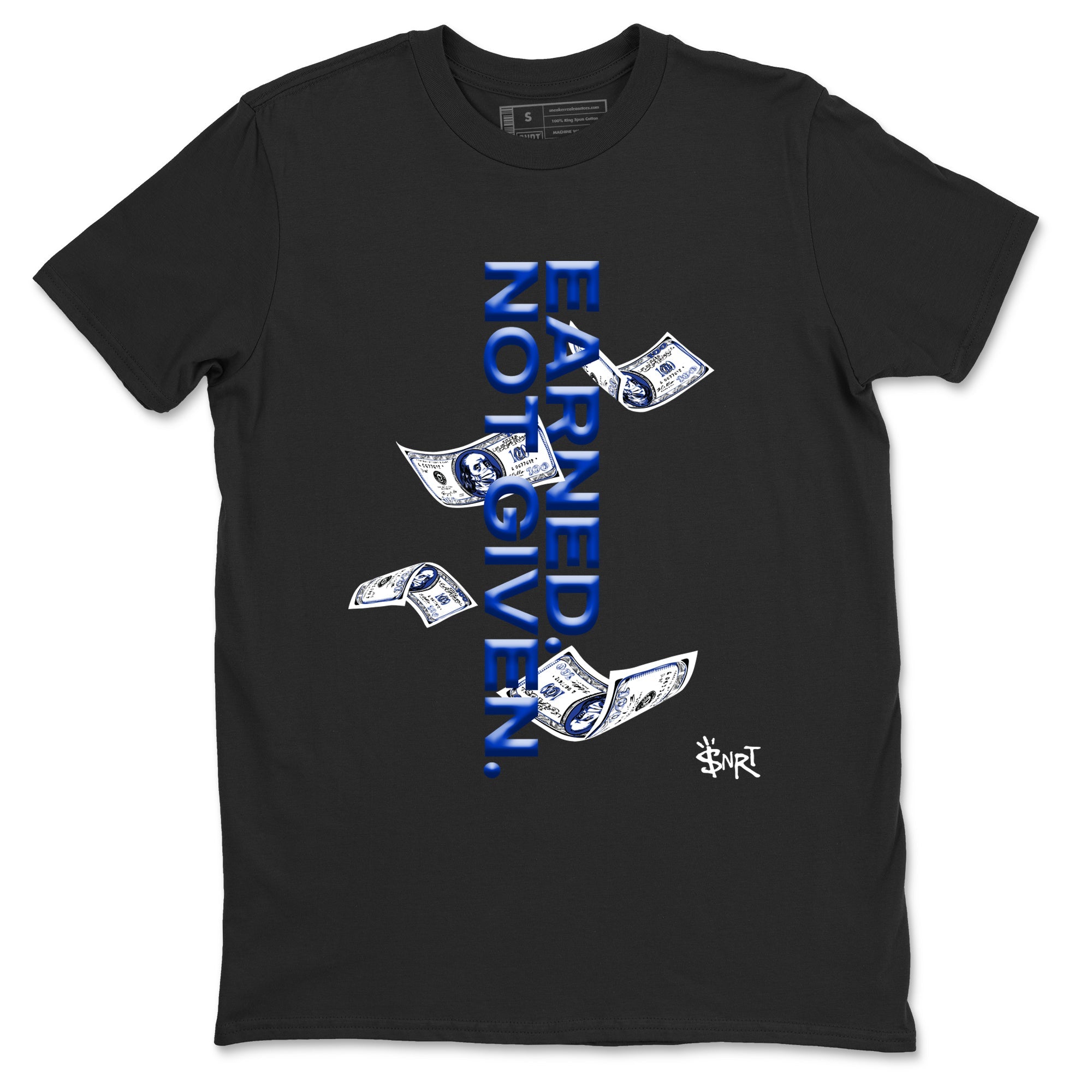 Air Foamposite One Royal shirts to match jordans Earned Not Given sneaker match tees Air Foamposite One Royal Drip Gear Zone unisex cotton Black 2 crew neck shirts