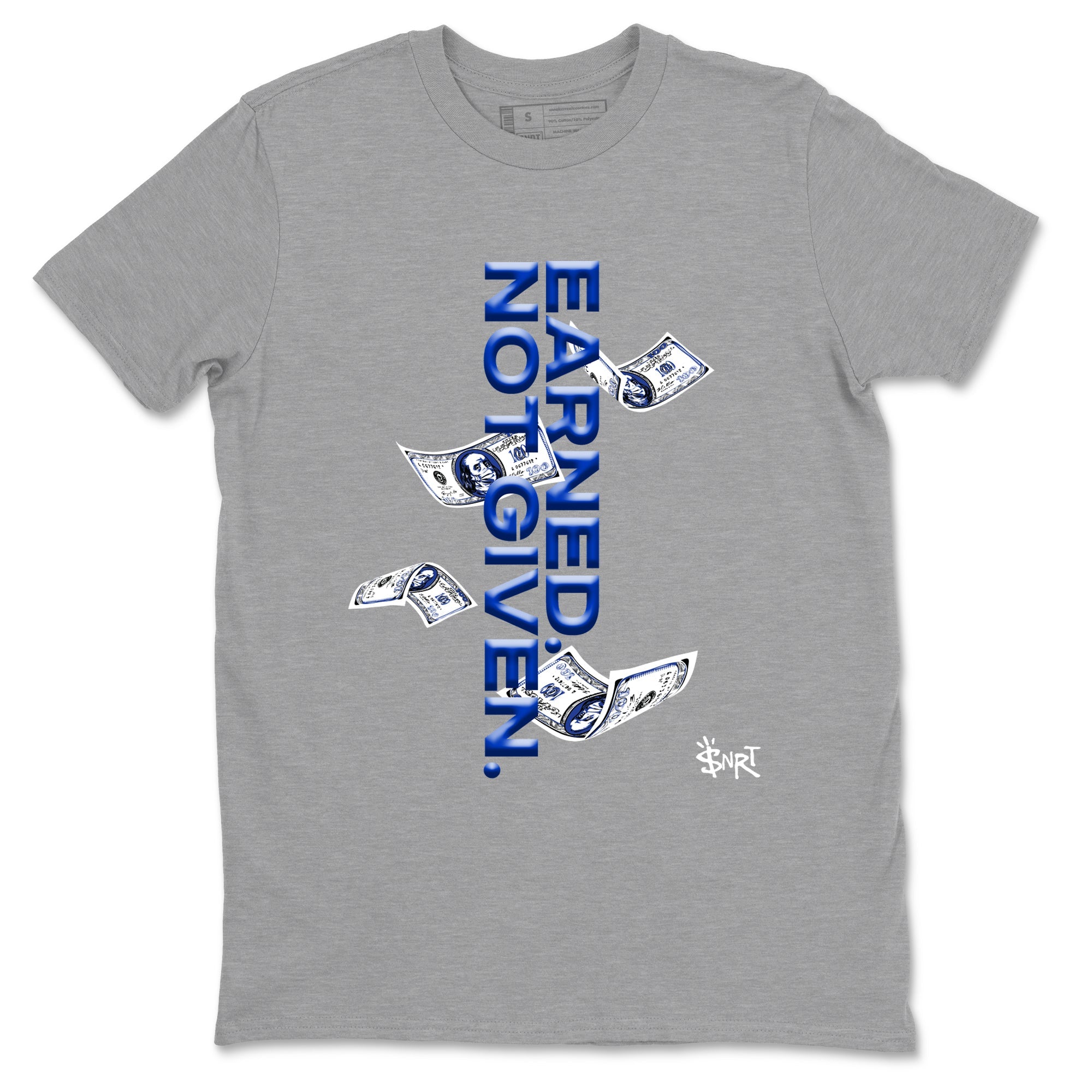 Air Foamposite One Royal shirts to match jordans Earned Not Given sneaker match tees Air Foamposite One Royal Drip Gear Zone unisex cotton Heather Grey 2 crew neck shirts