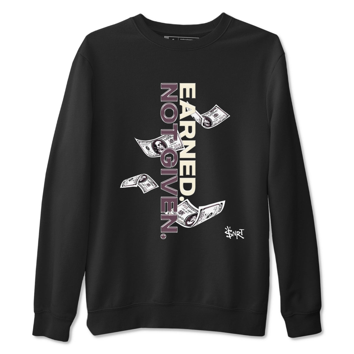 3s A Ma Maniere x Black shirts to match jordans Earned Not Given sneaker match tees Air Jordan 3 A Ma Maniere x Black Drip Gear Zone unisex cotton Black 2 crew neck shirts