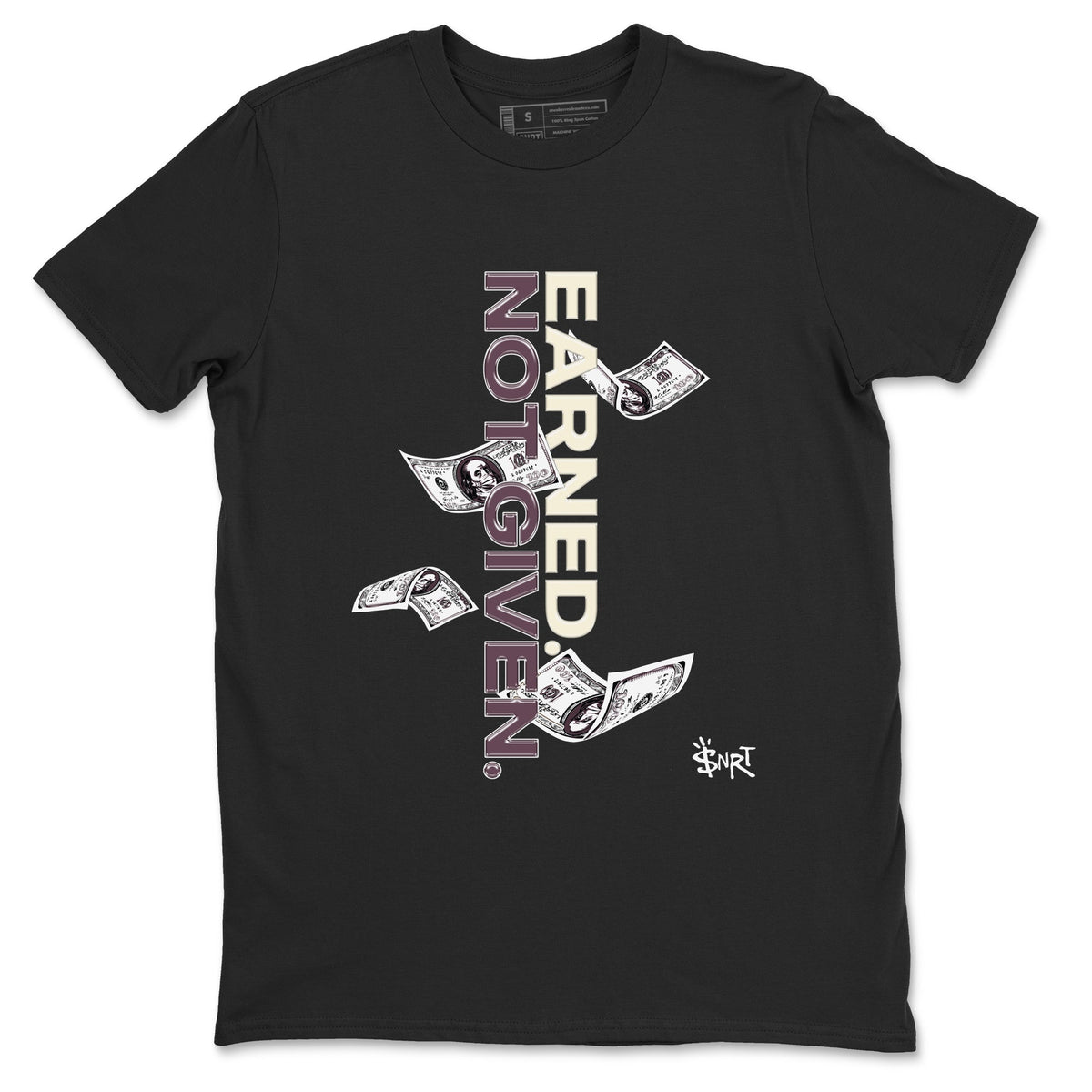 3s A Ma Maniere x Black shirts to match jordans Earned Not Given sneaker match tees Air Jordan 3 A Ma Maniere x Black Drip Gear Zone unisex cotton Black 2 crew neck shirts